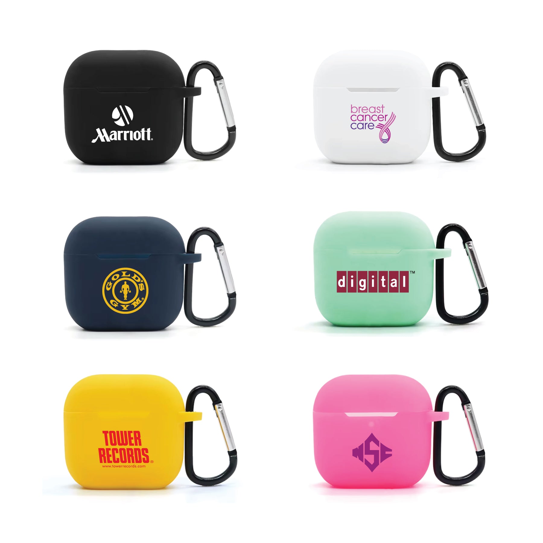 042TN Silicone AirPods Pro Case with Carabiner (Airpods 4)
