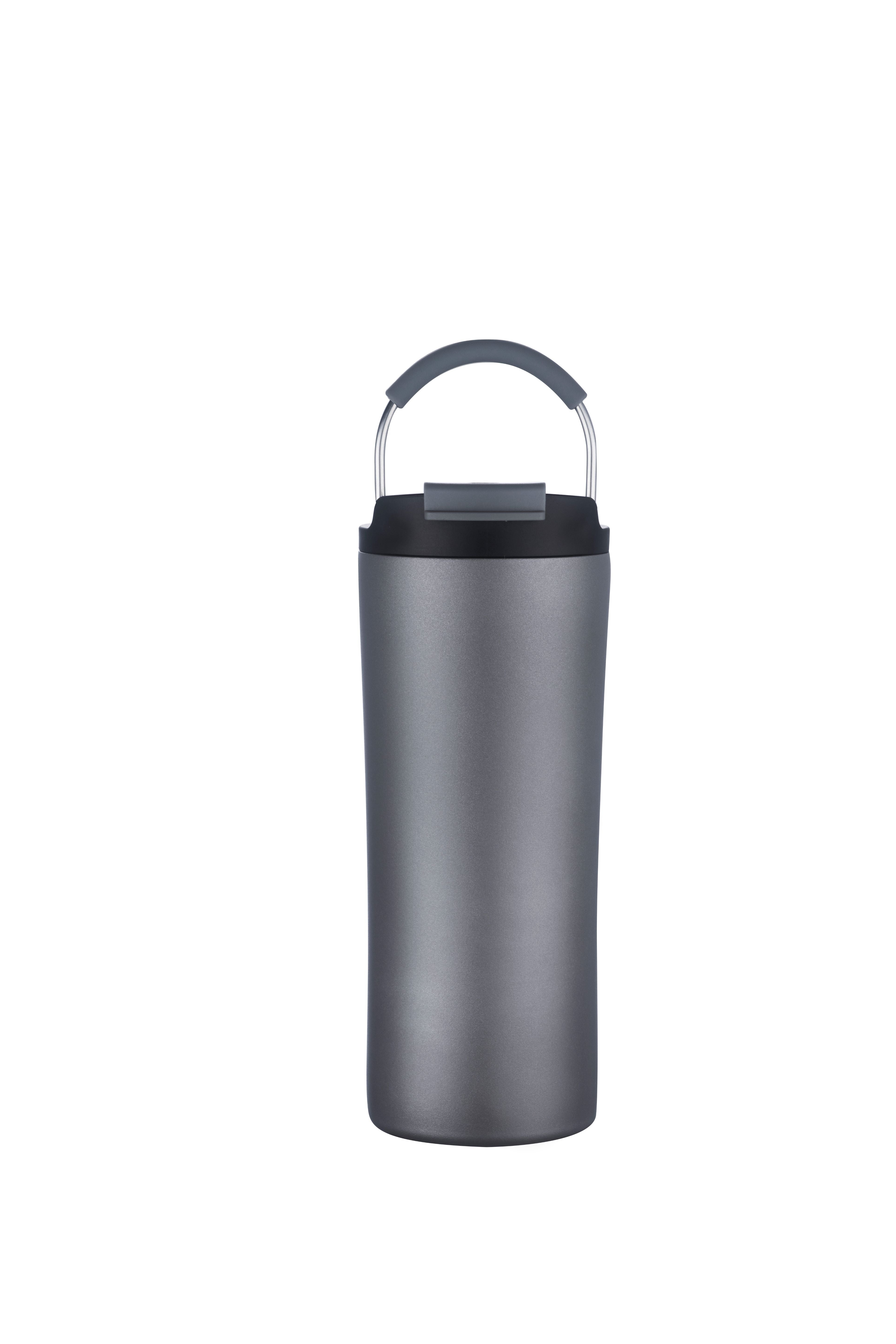 1-112U Vent 21oz Stainless Steel Travel Tumbler with Multi-Use Straw and Handle