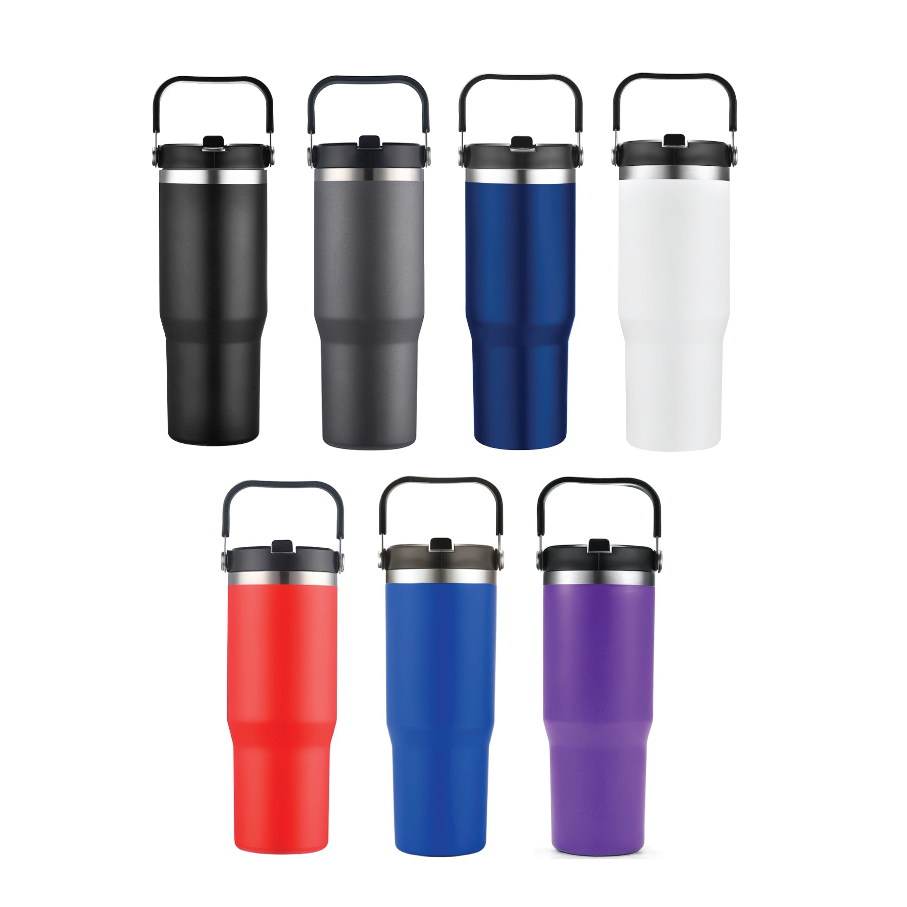 1-232U 30 Oz. Vacuum Travel Tumbler w/ Flip Straw Lid