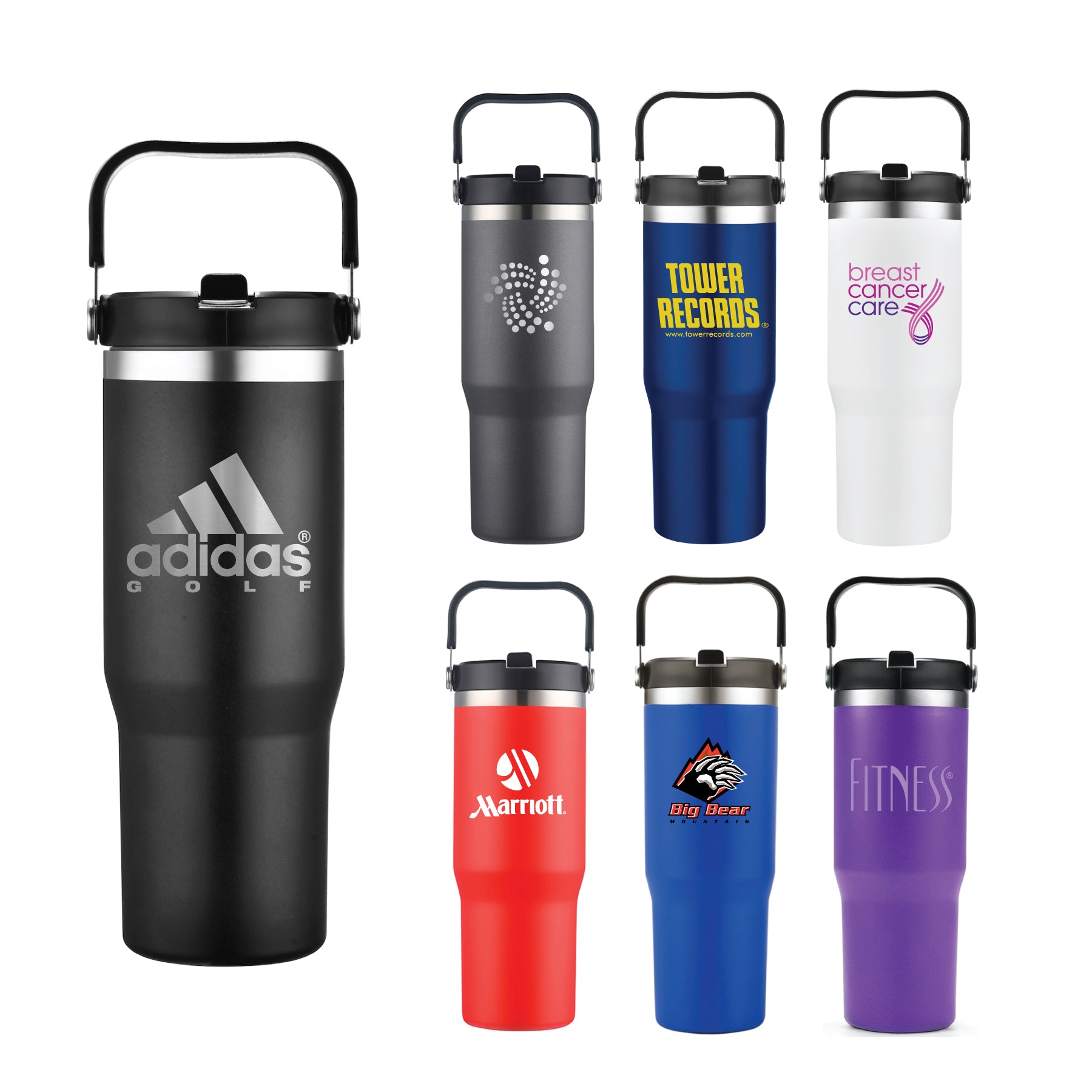 1-232U 30 Oz. Vacuum Travel Tumbler w/ Flip Straw Lid