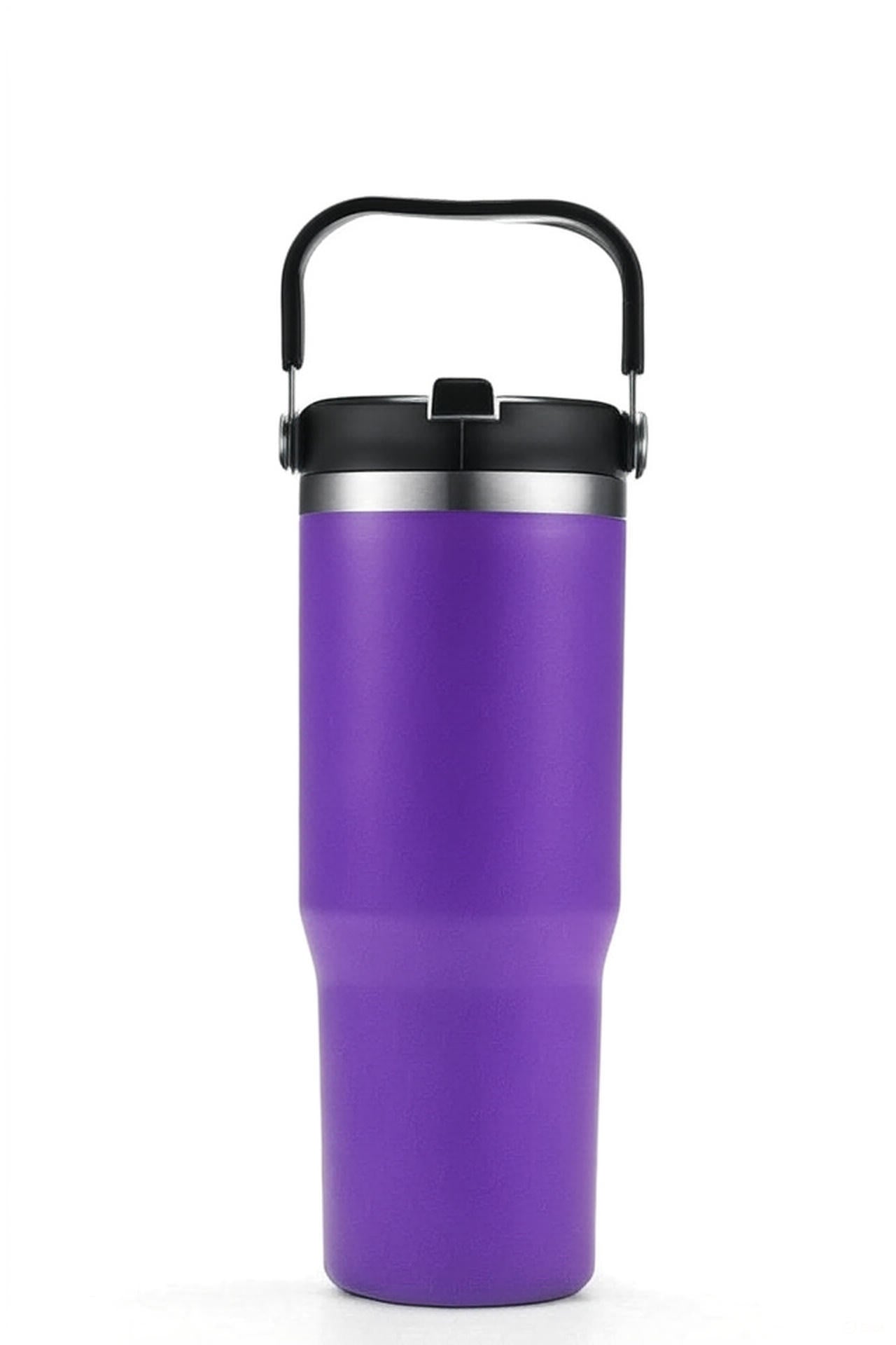1-232U 30 Oz. Vacuum Travel Tumbler w/ Flip Straw Lid