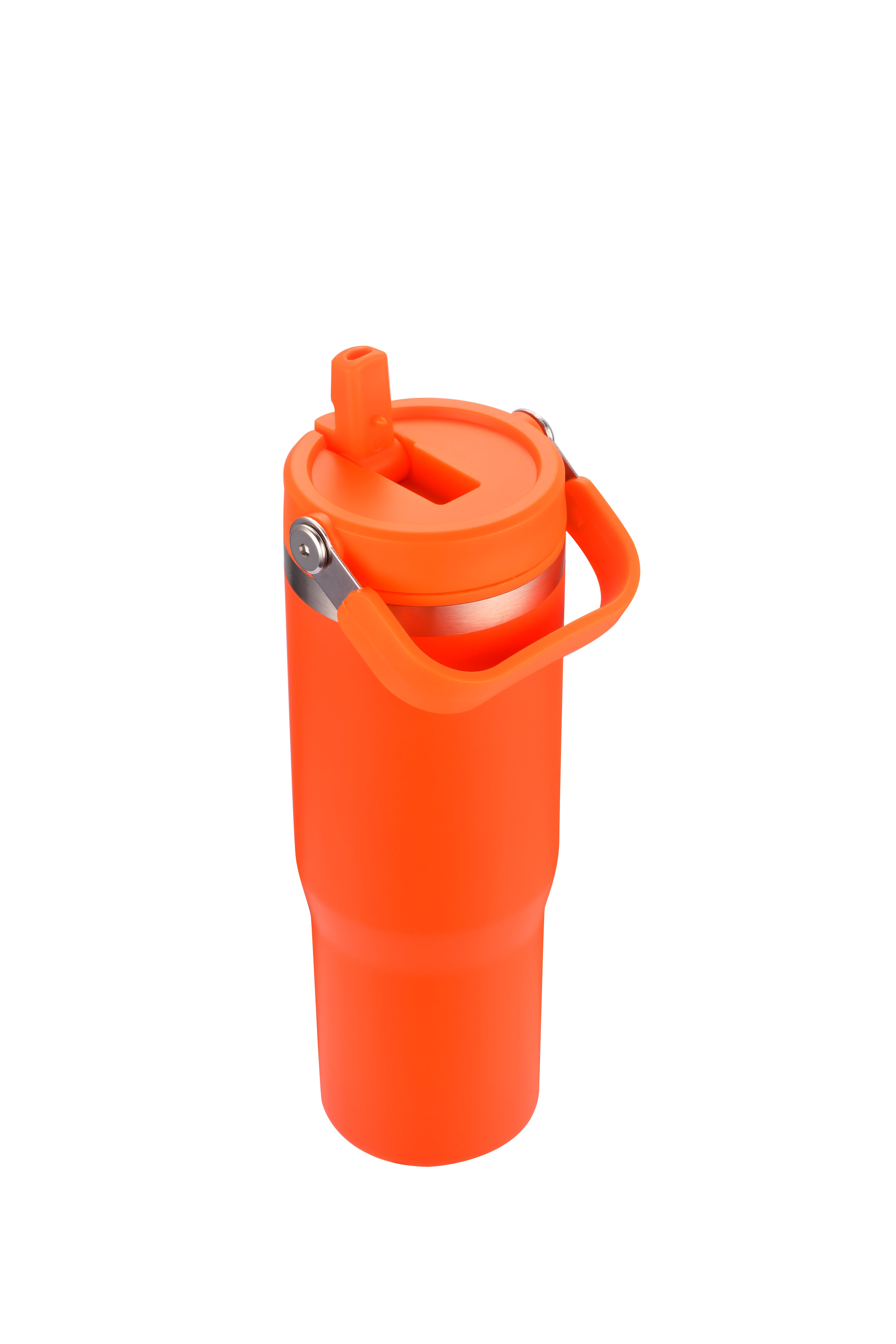 1-233U 30oz Vacuum Travel Tumbler w/ Flip Straw Lid and Plastic Liner