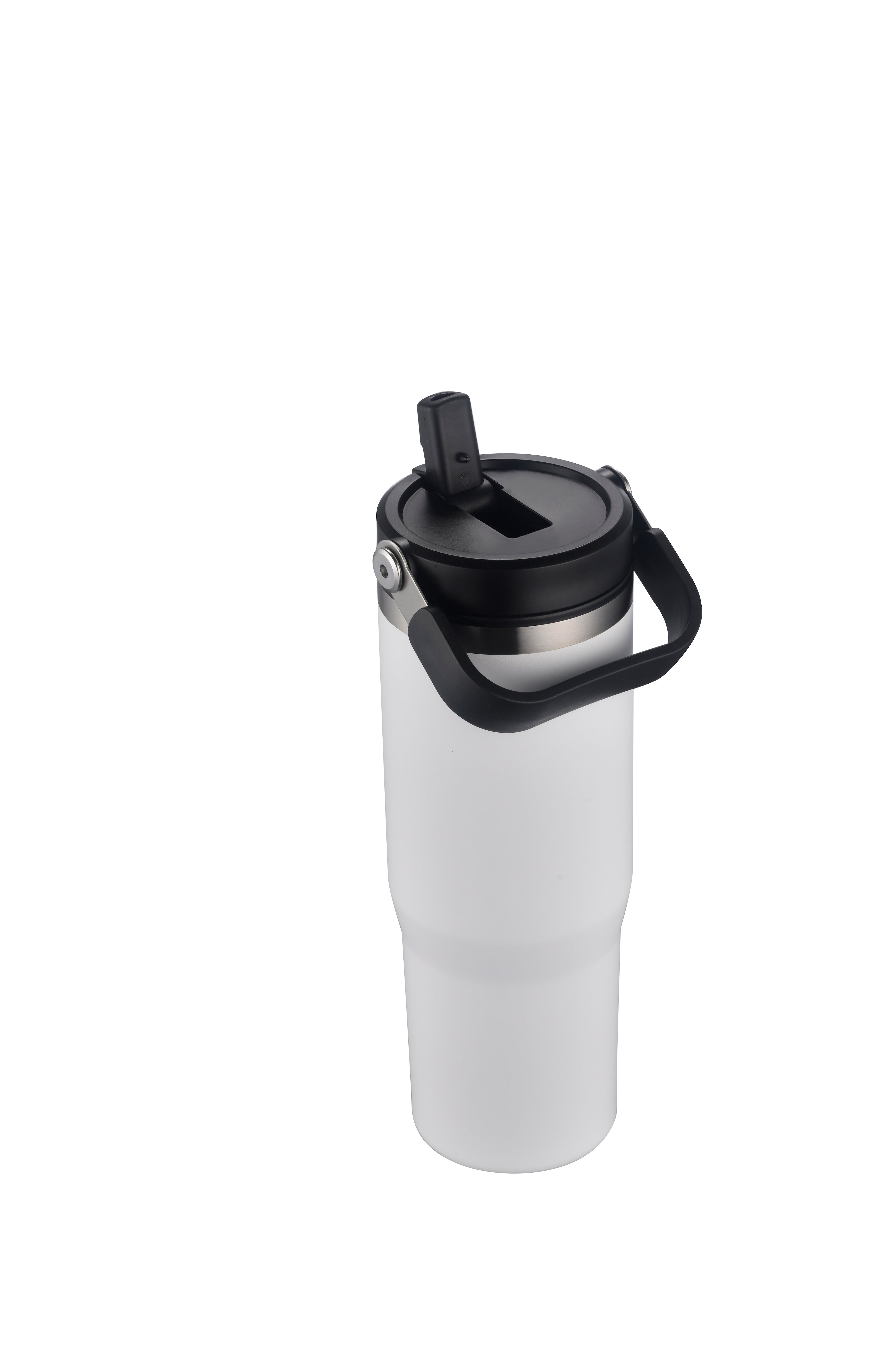 1-233U 30oz Vacuum Travel Tumbler w/ Flip Straw Lid and Plastic Liner