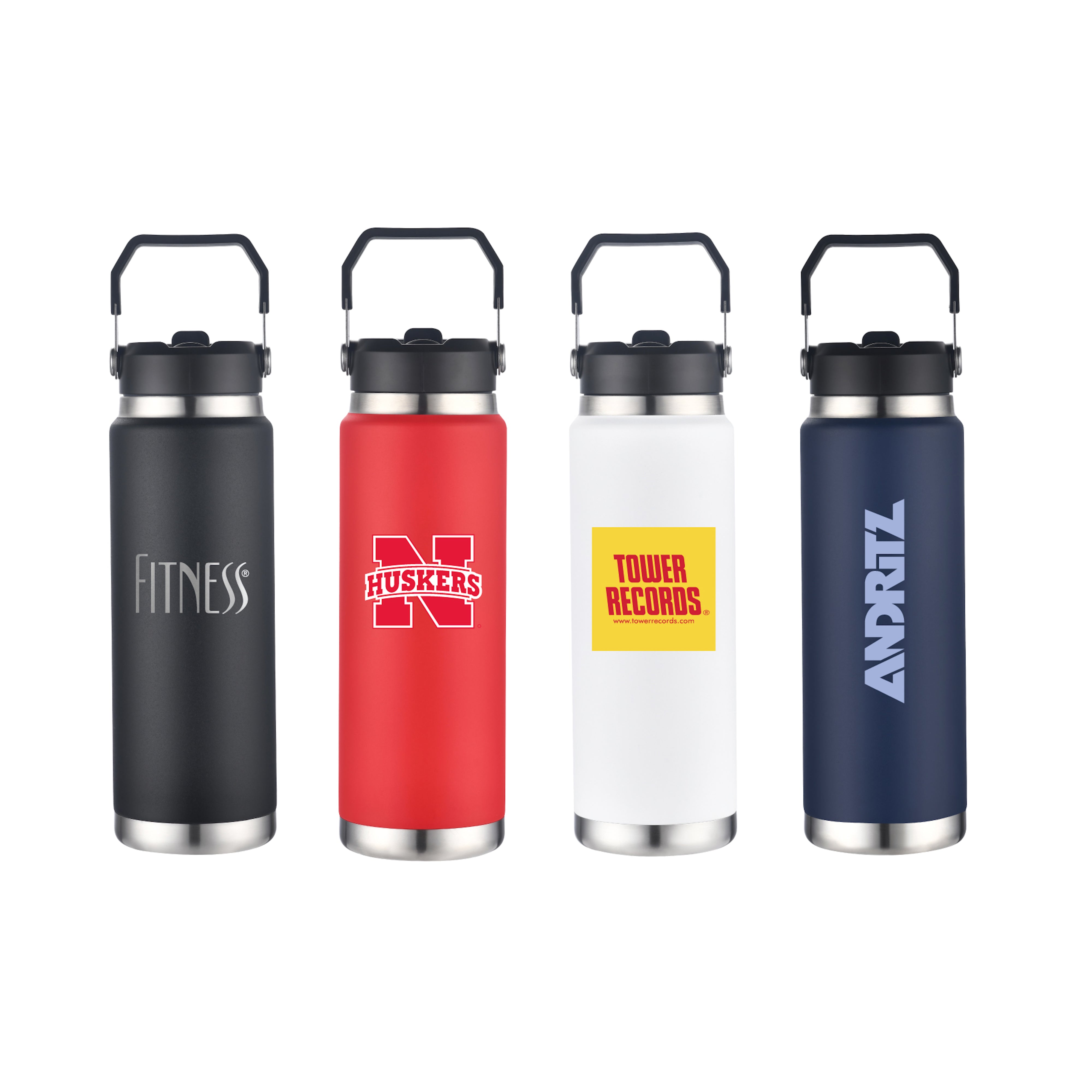 1-325U Rigid 30 oz Stainless Bottle with Carry Handle