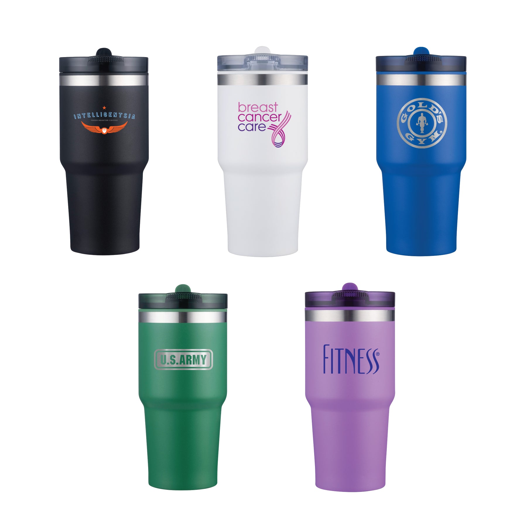 1-977U Refresh 20oz Stainless Steel Travel Tumbler with Fold Straw