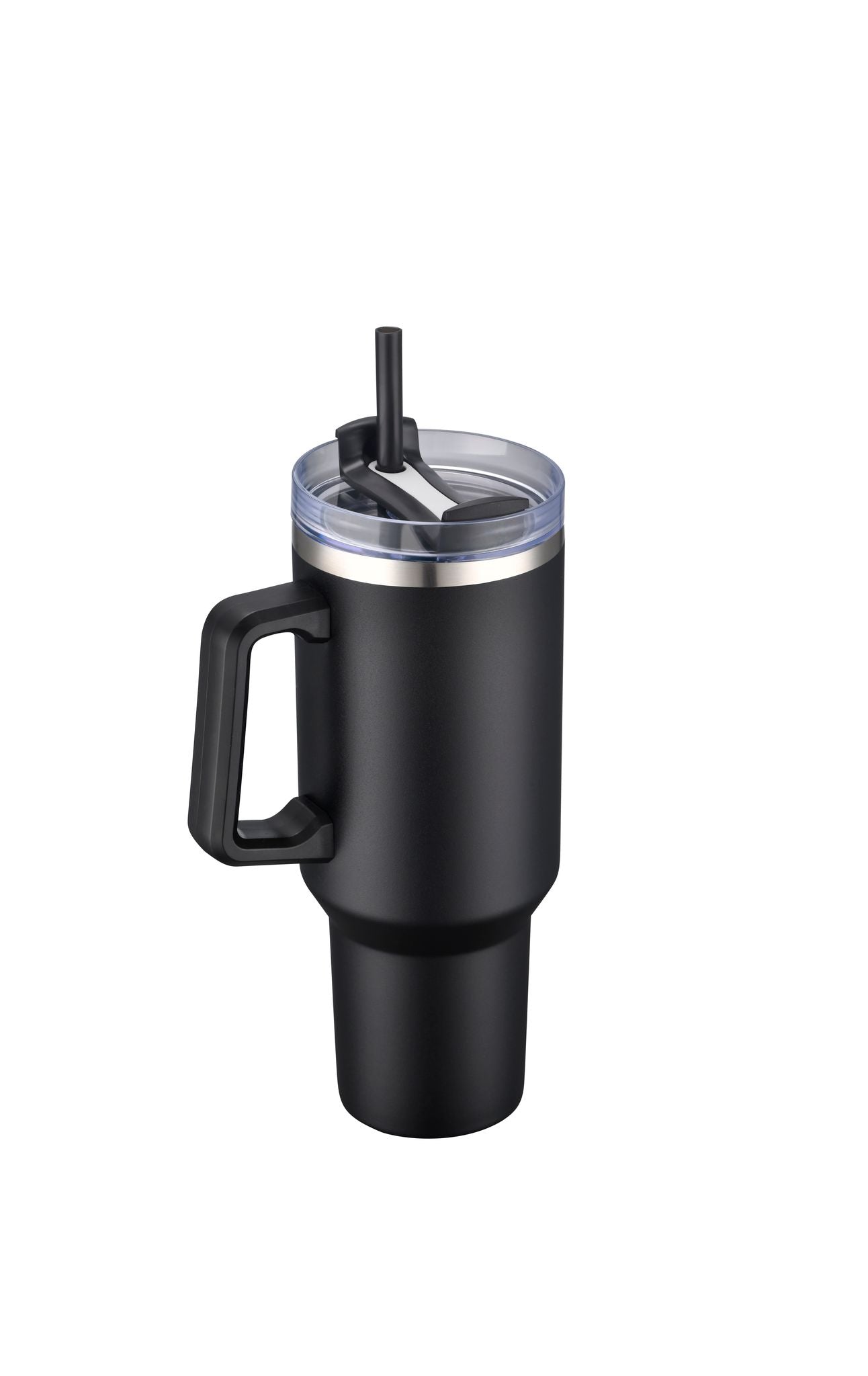1-013U 40oz Premium Stainless Travel Mug w/ Handle and Straw