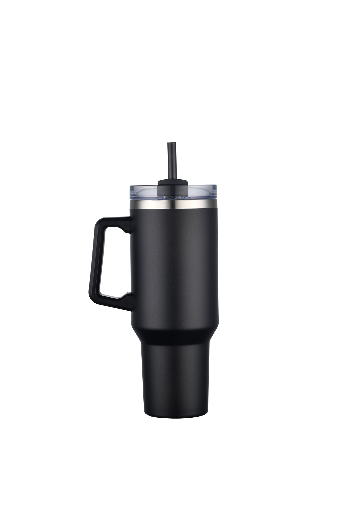 1-013U 40oz Premium Stainless Travel Mug w/ Handle and Straw