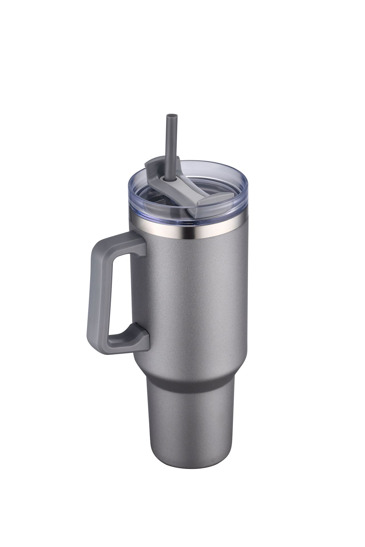 1-013U 40oz Premium Stainless Travel Mug w/ Handle and Straw