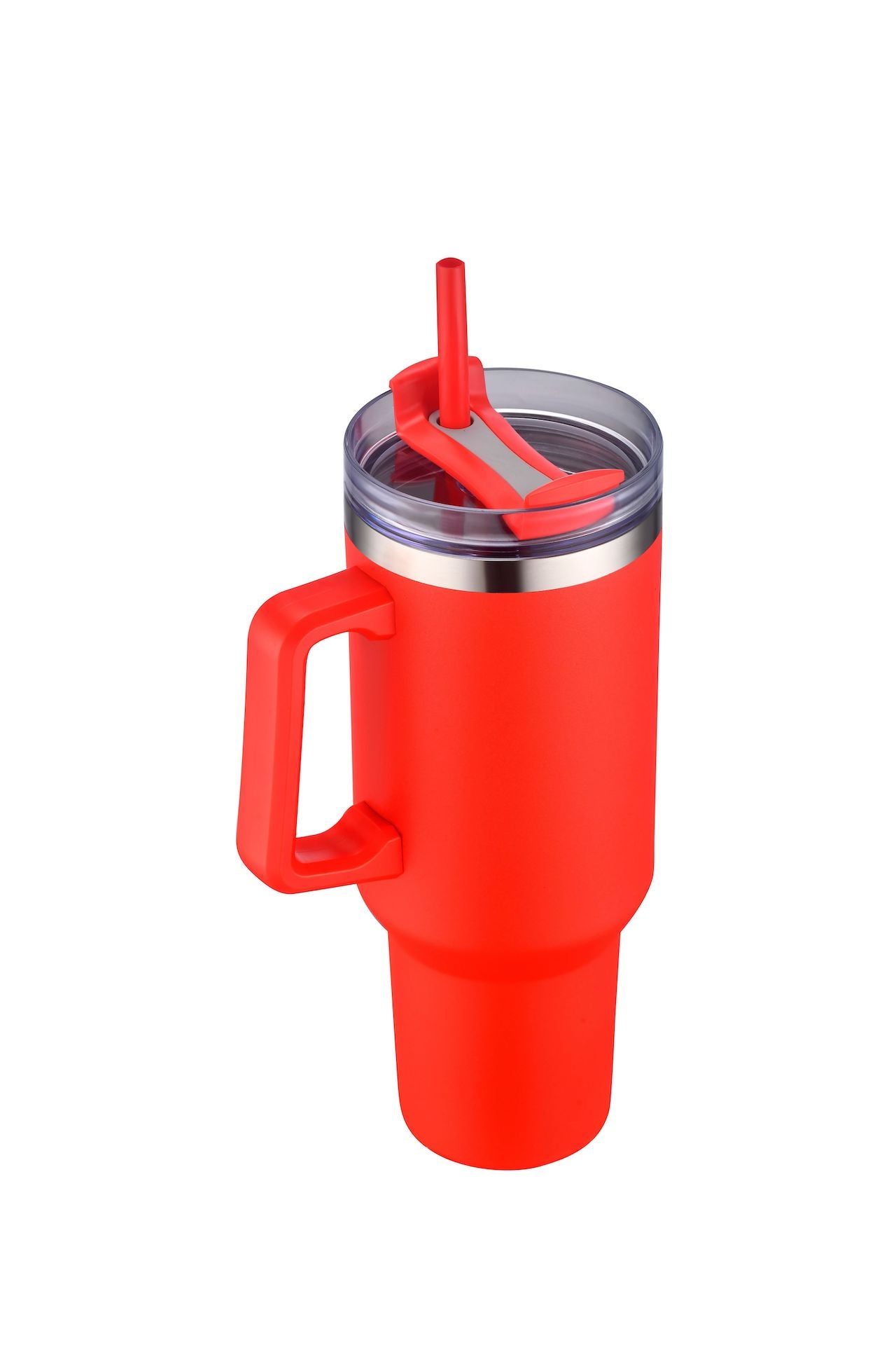 1-013U 40oz Premium Stainless Travel Mug w/ Handle and Straw