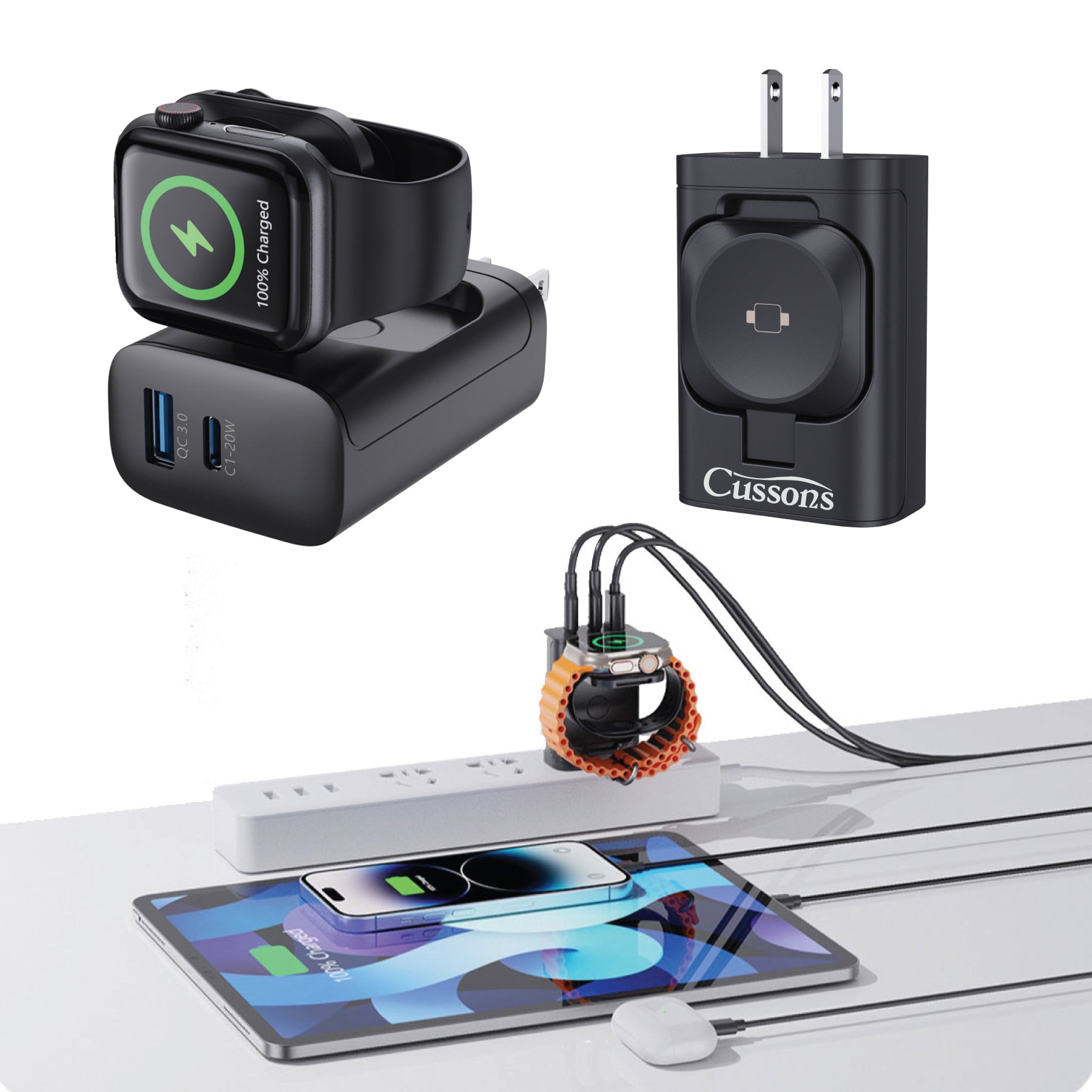 193TN All-in-One Wall Charger with Smart Watch Compatibility