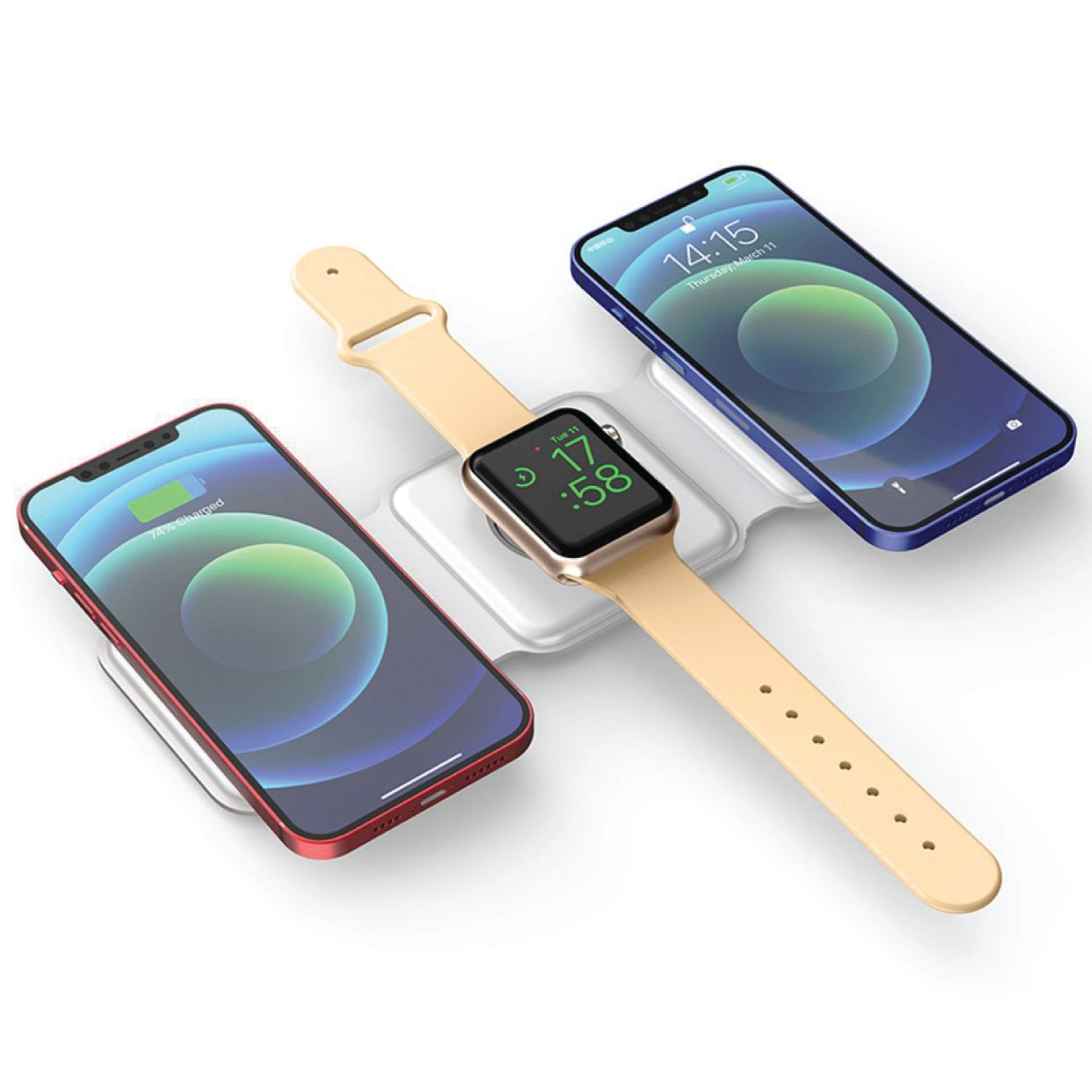 194TN 3-in-1 Foldable Travel Charging Station