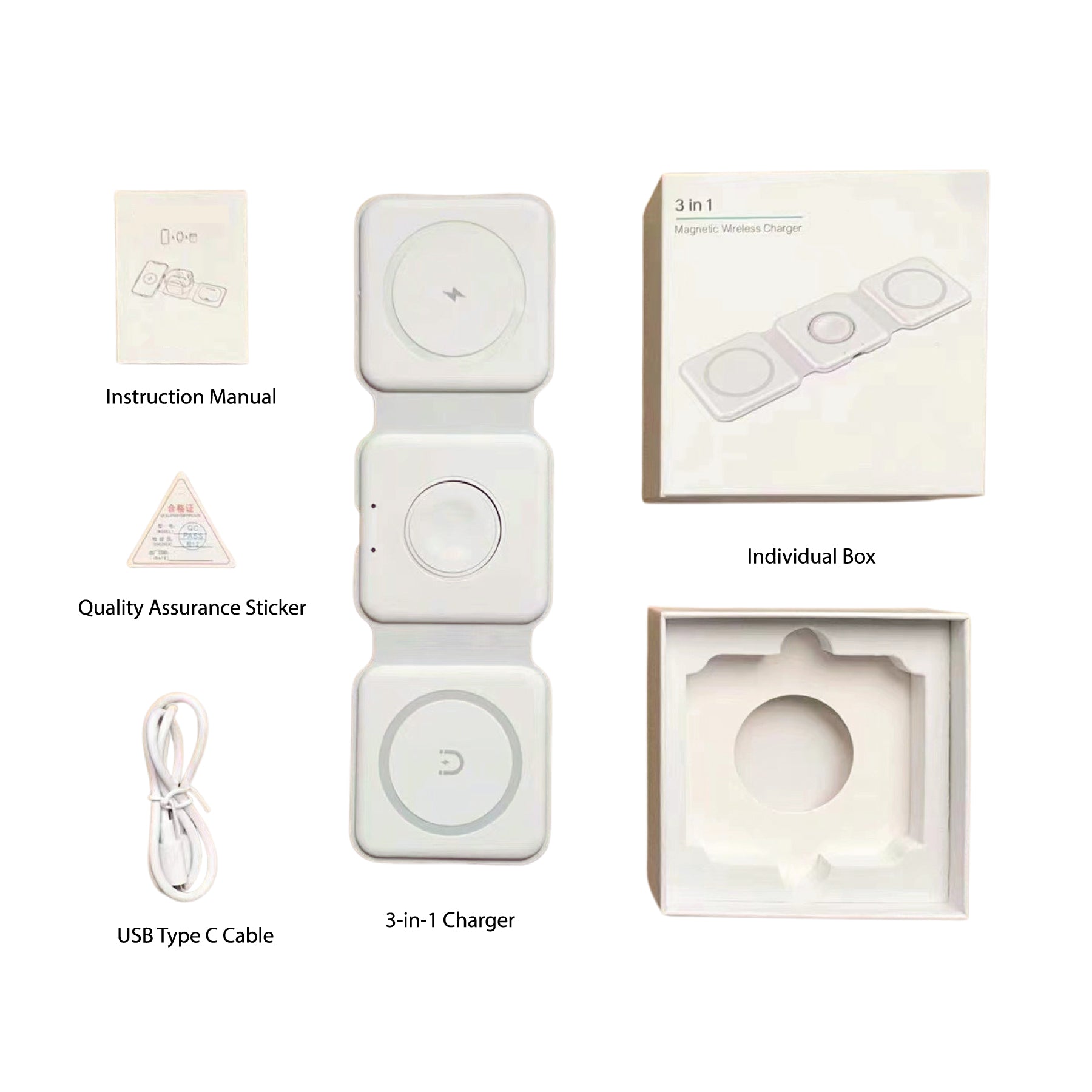 194TN 3-in-1 Foldable Travel Charging Station