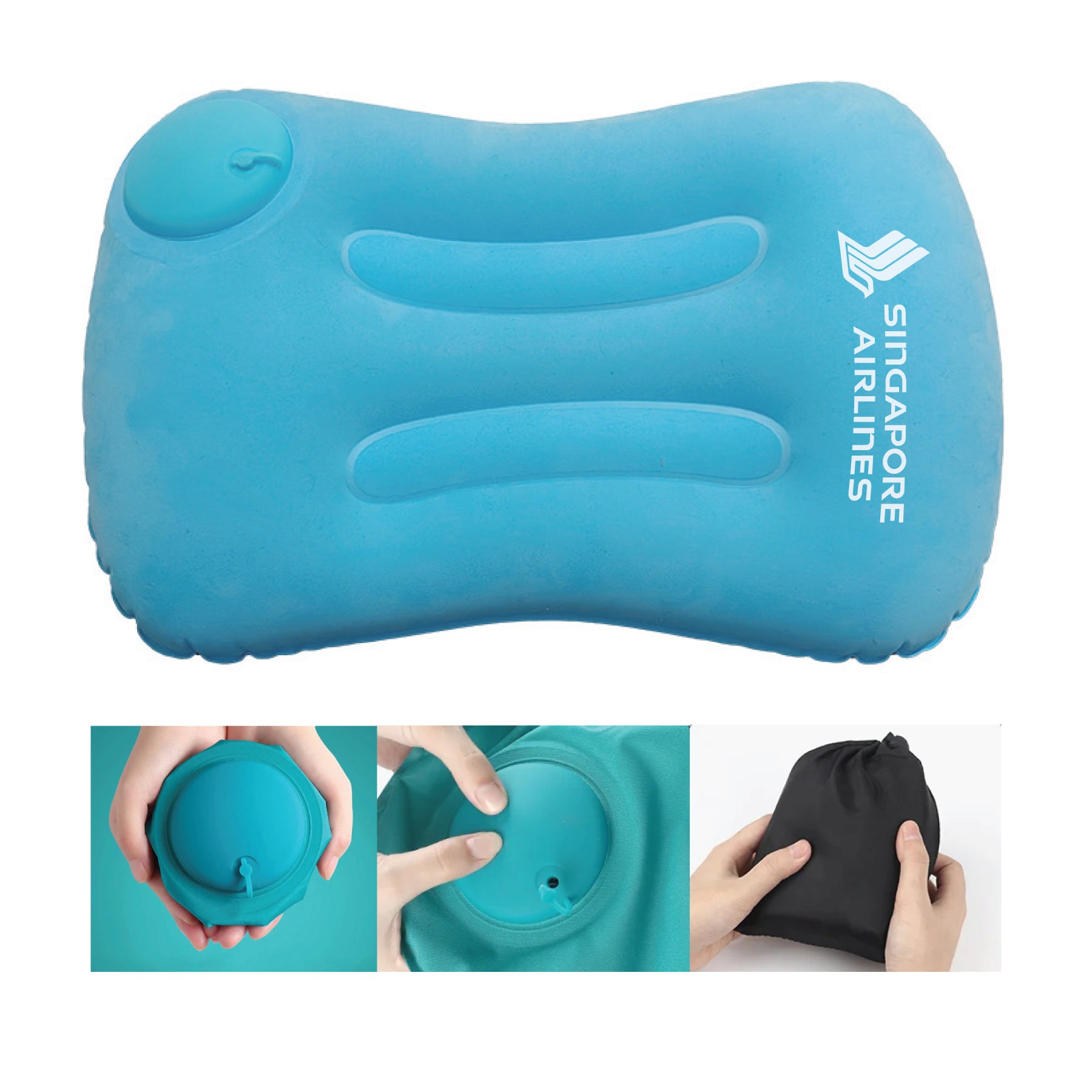 203TN Stratus Ultralight Travel Pillow with Built-in Pump