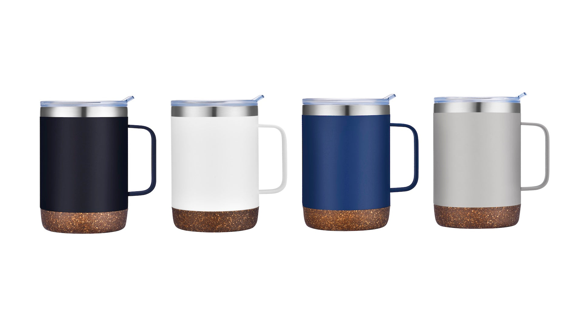 1-222U 12oz Vacuum Mug w/ Cork Bottom