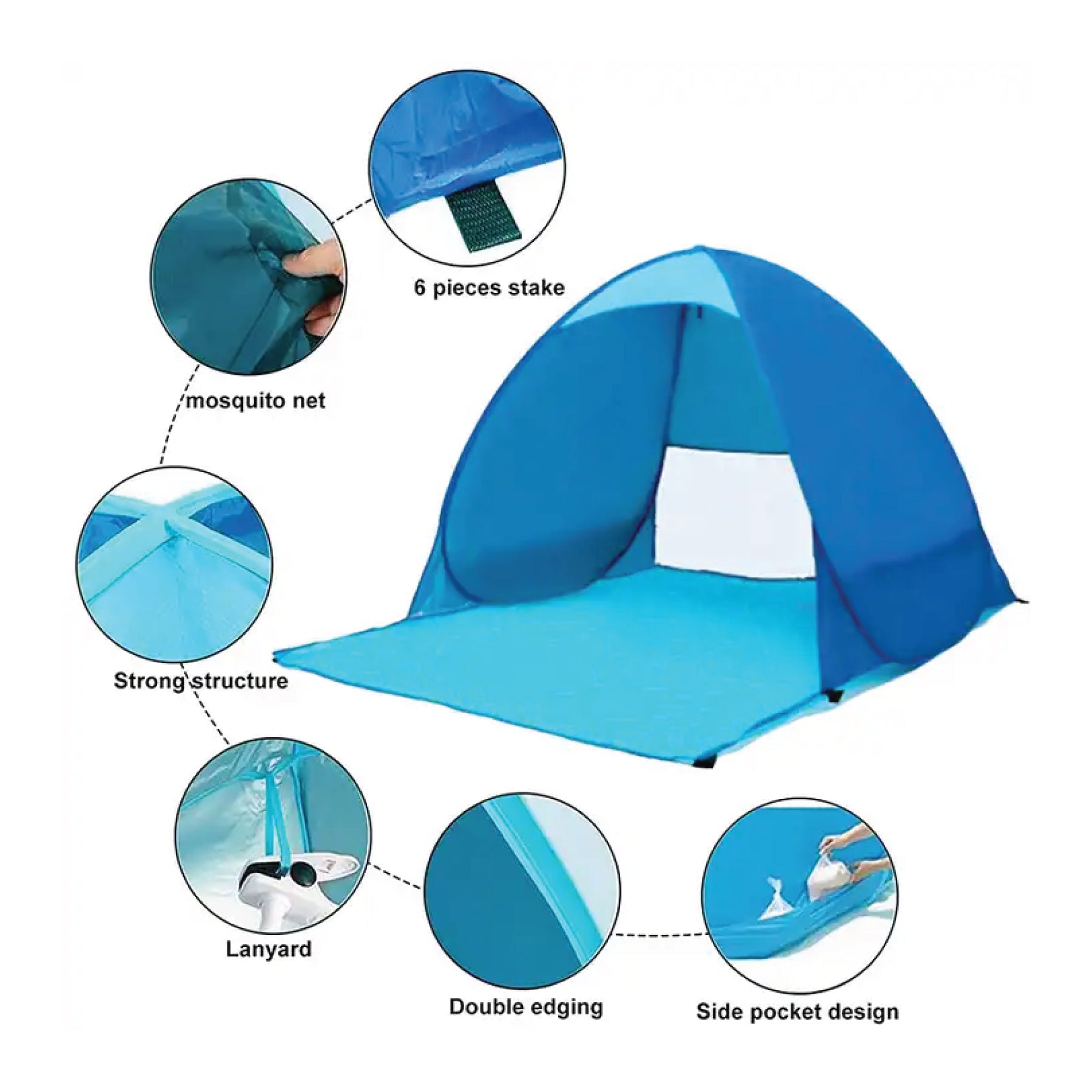 300TN Bondi Pop Up Beach Tent