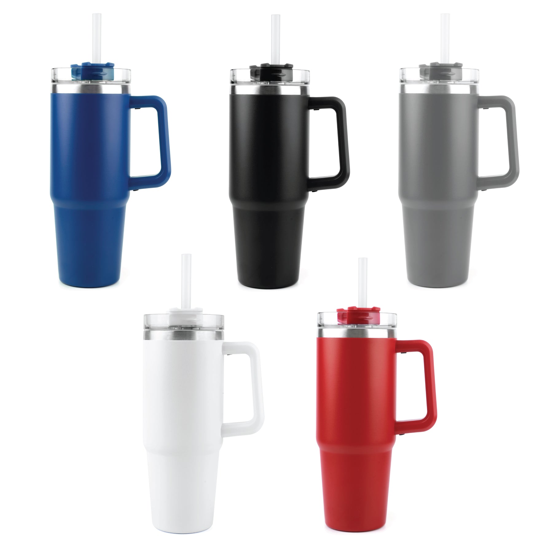 36156SP 30oz Premium Stainless Travel Mug w/ Straw and Twist Closure