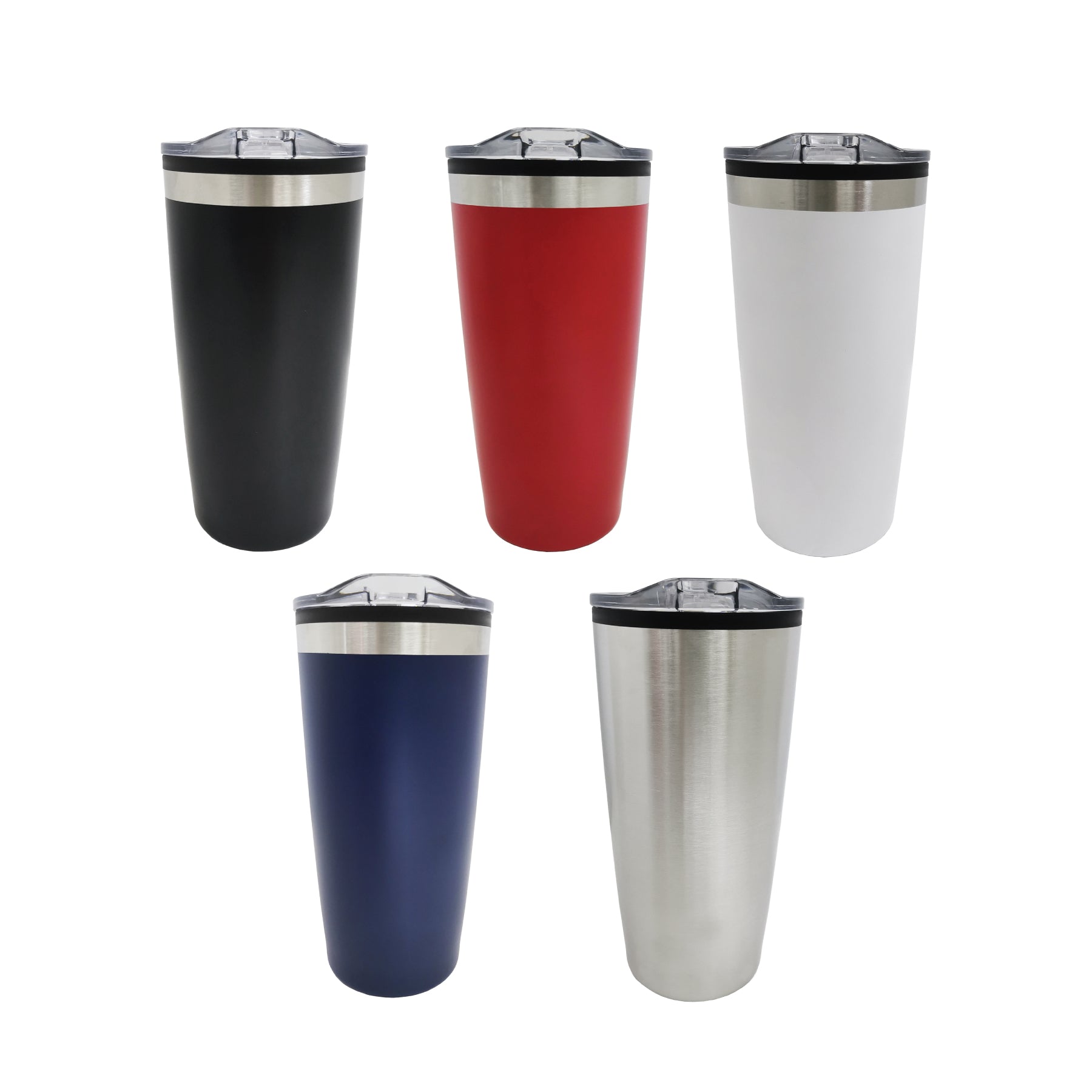 41543SP 20oz Coffee Powder Coated Stainless Wall and Plastic Liner Tumbler