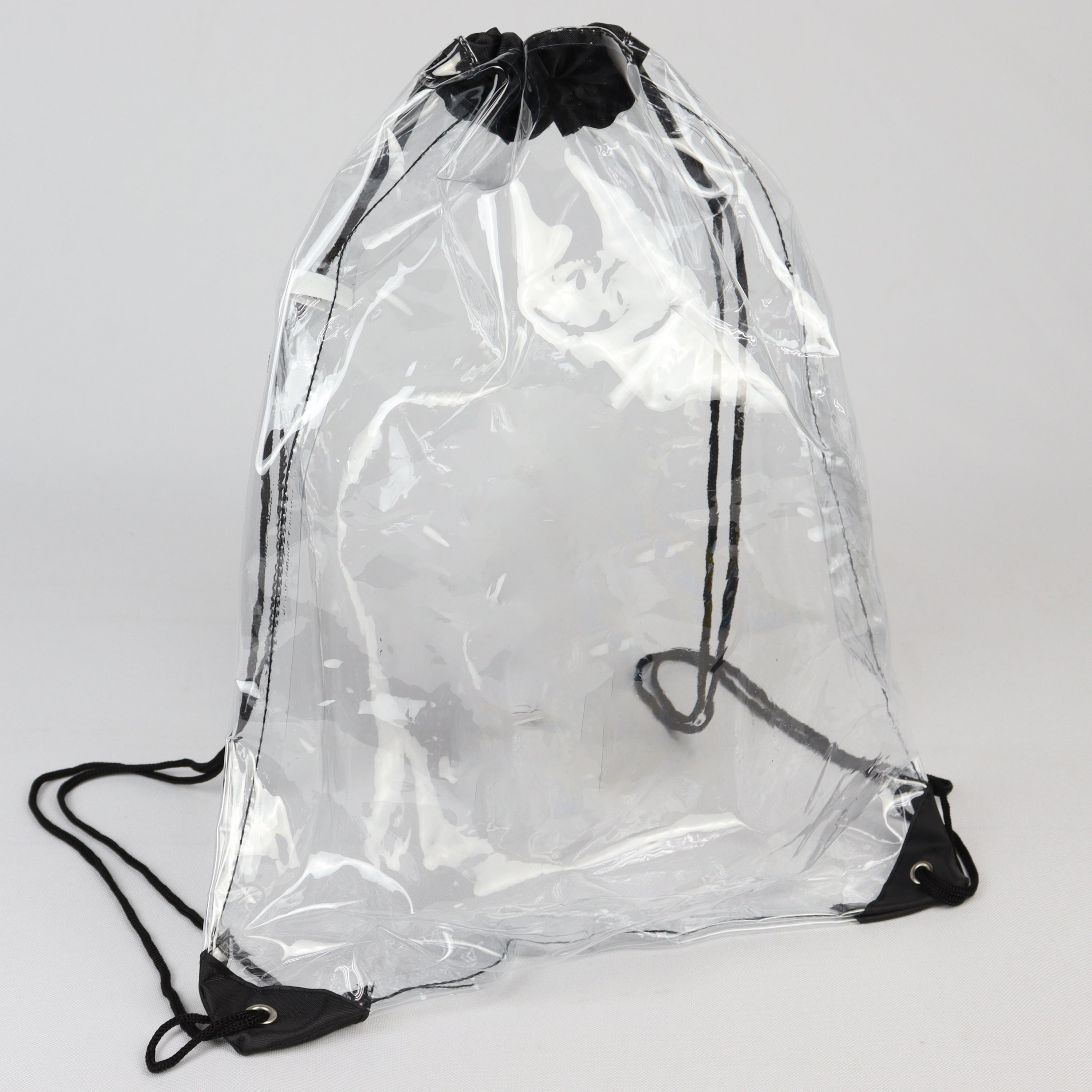 3-555U Clear Drawstring Bag (14" x 18")
