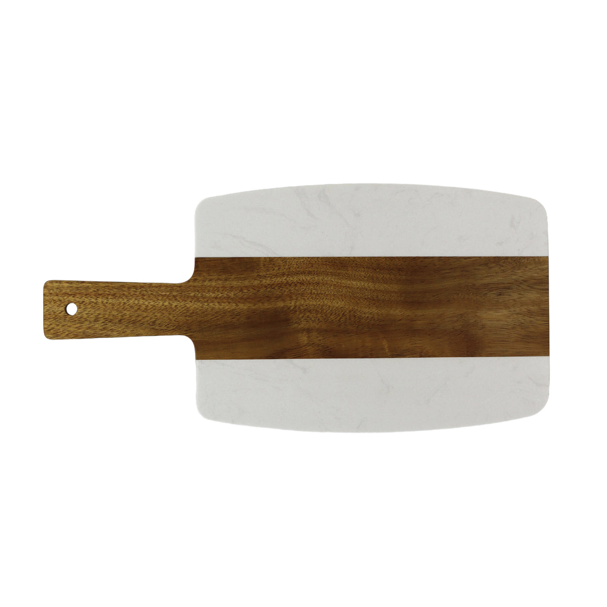 7-100U Marble Acacia Paddle Cutting Board (7.5" x 15")