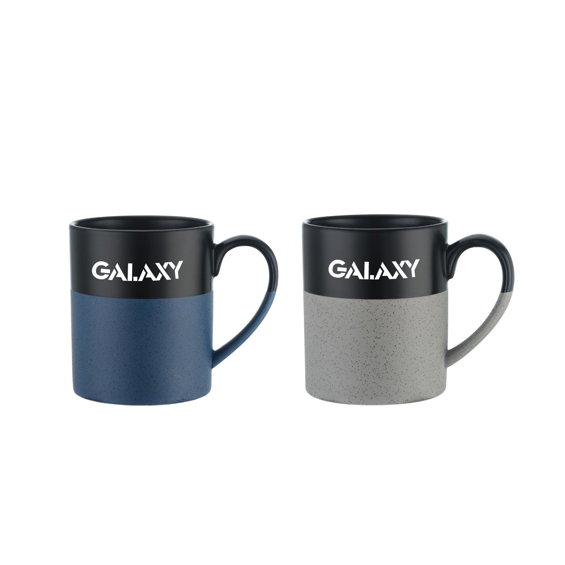 2-111U 15oz Two-tone Speckled and Glazed Ceramic Mug