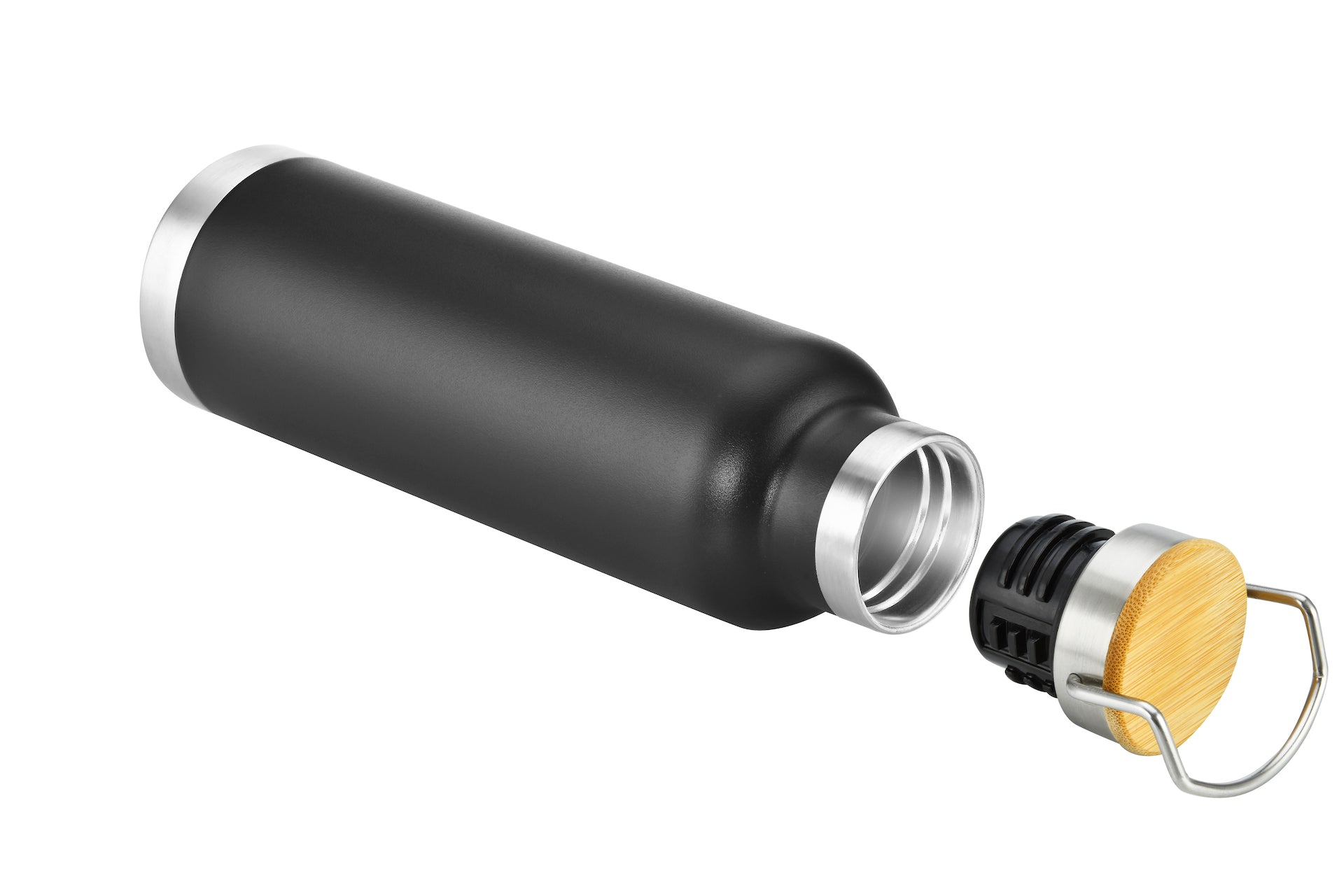 1-931U 22oz Powder Coated Double Wall Stainless Vacuum Bottle