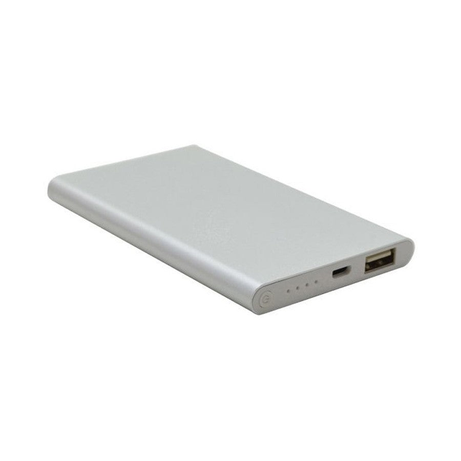 181SP 6" Sleek 4000mAh Power Bank W/Metal Case Wrap