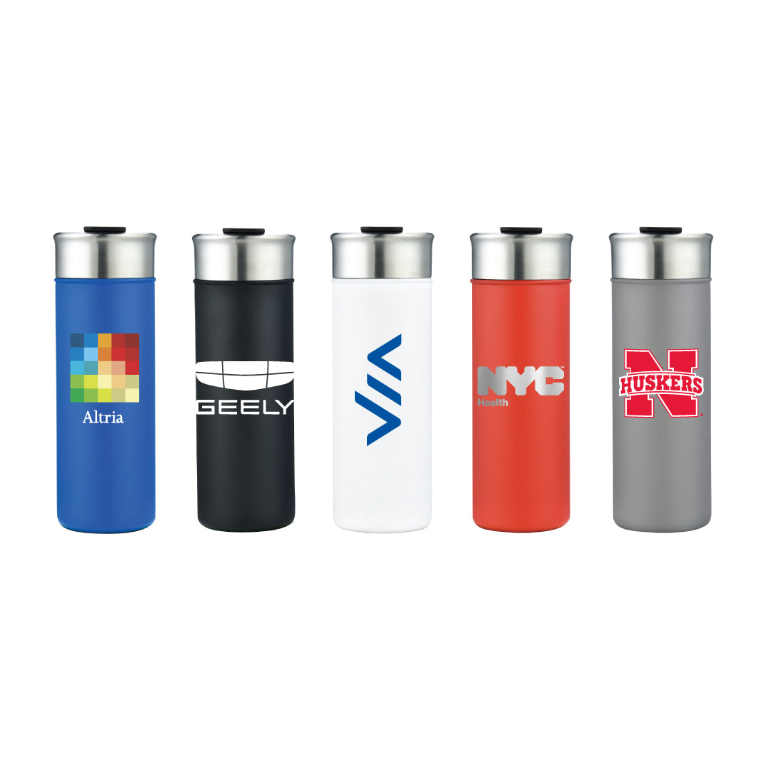 1-061U 18oz Powder Coated Stainless Double Wall Vacuum Tumbler