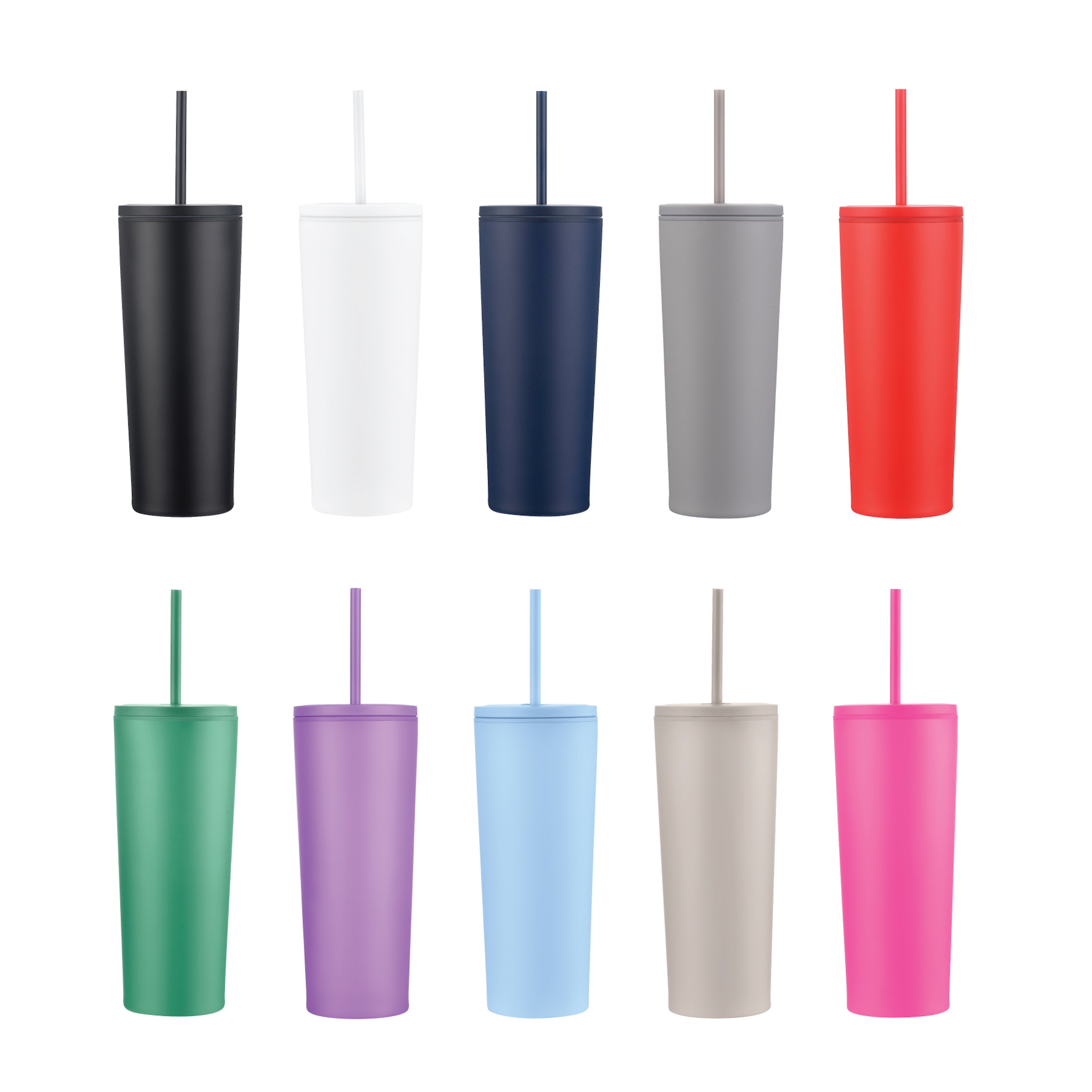 1-100U Cafe 24oz Tumbler with Leakproof Lid and Straw