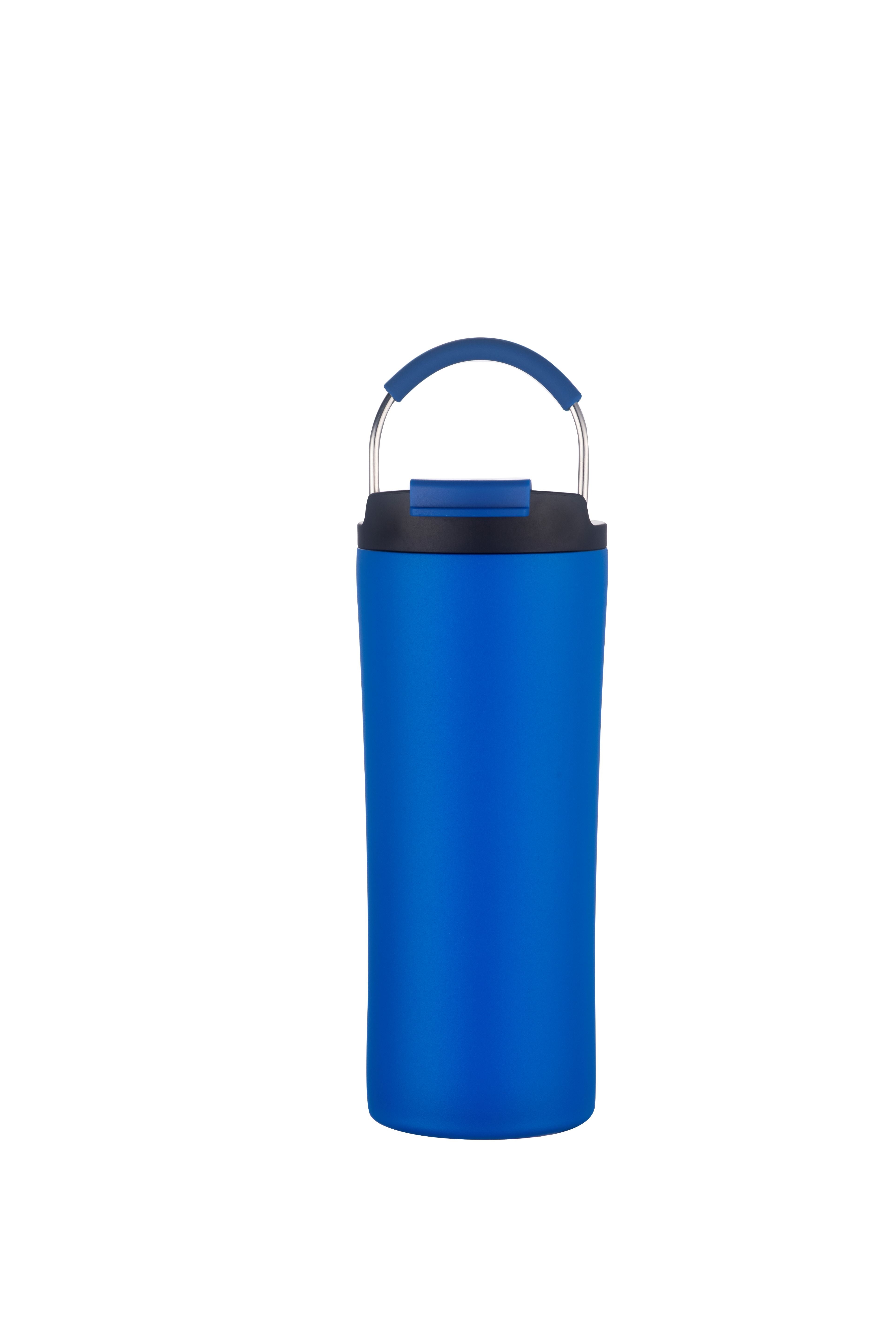 1-112U Vent 21oz Stainless Steel Travel Tumbler with Multi-Use Straw and Handle