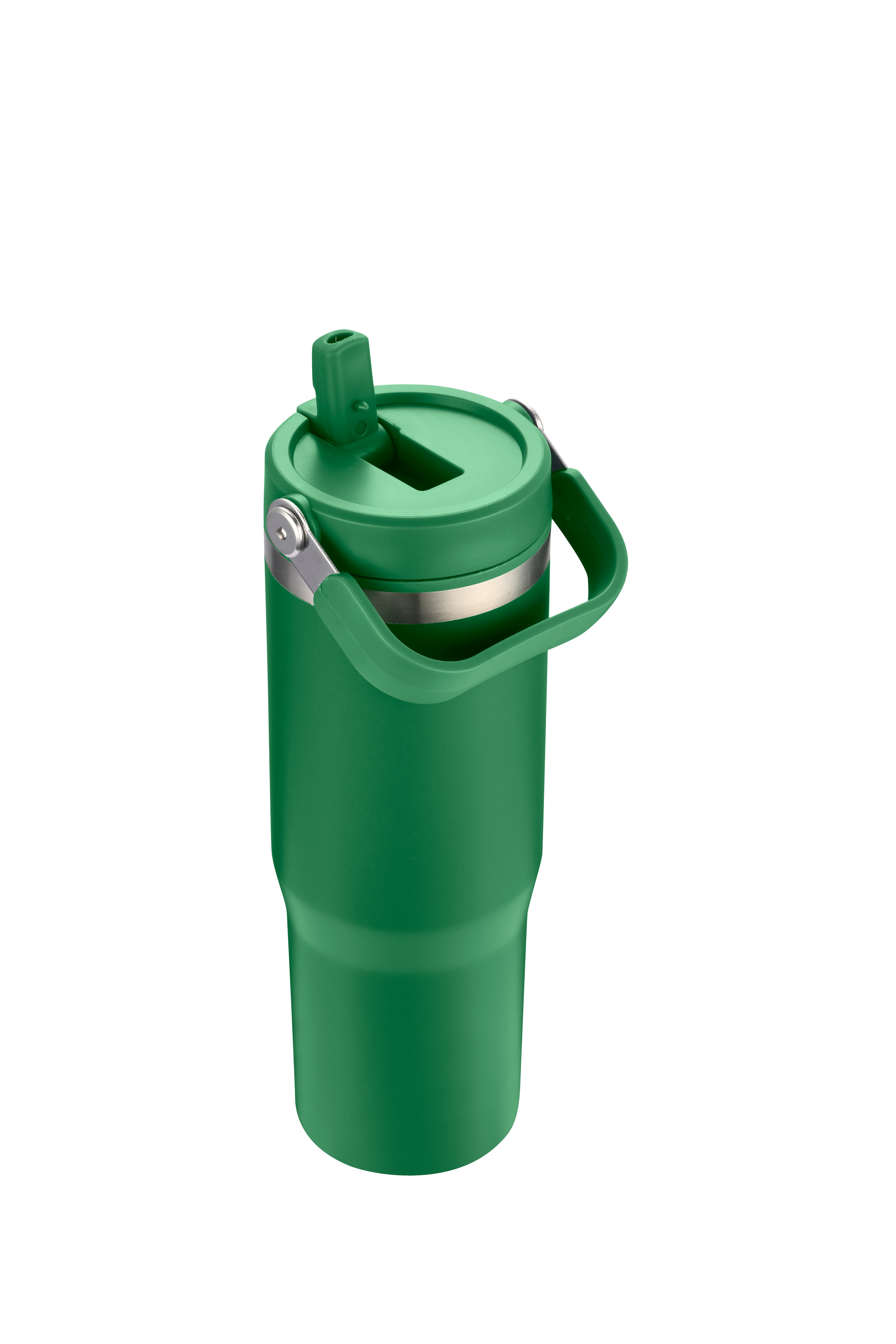 1-233U 30oz Vacuum Travel Tumbler w/ Flip Straw Lid and Plastic Liner