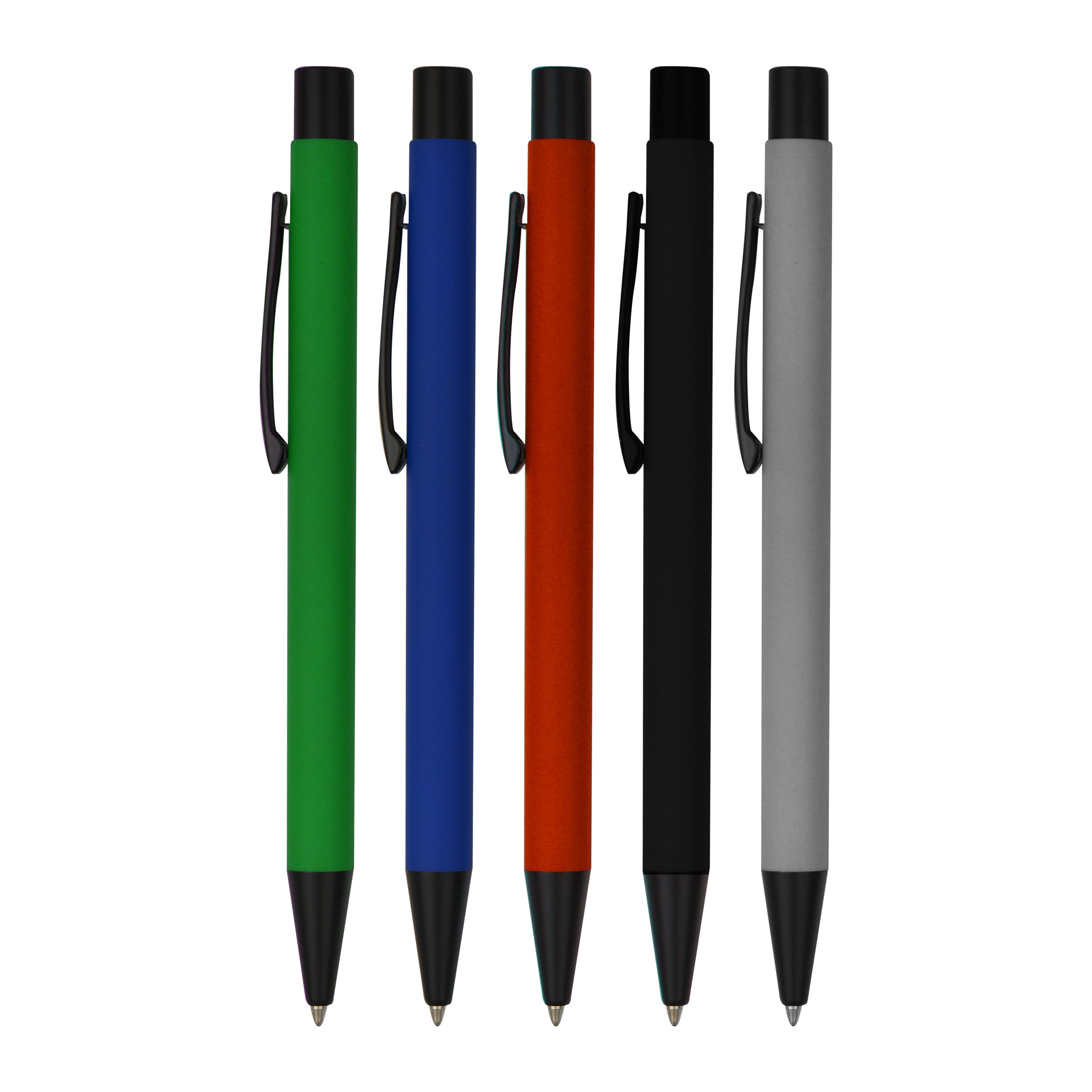 10017PS Chrome Engraved Soft Rubber Click Metal Ballpoint Pen