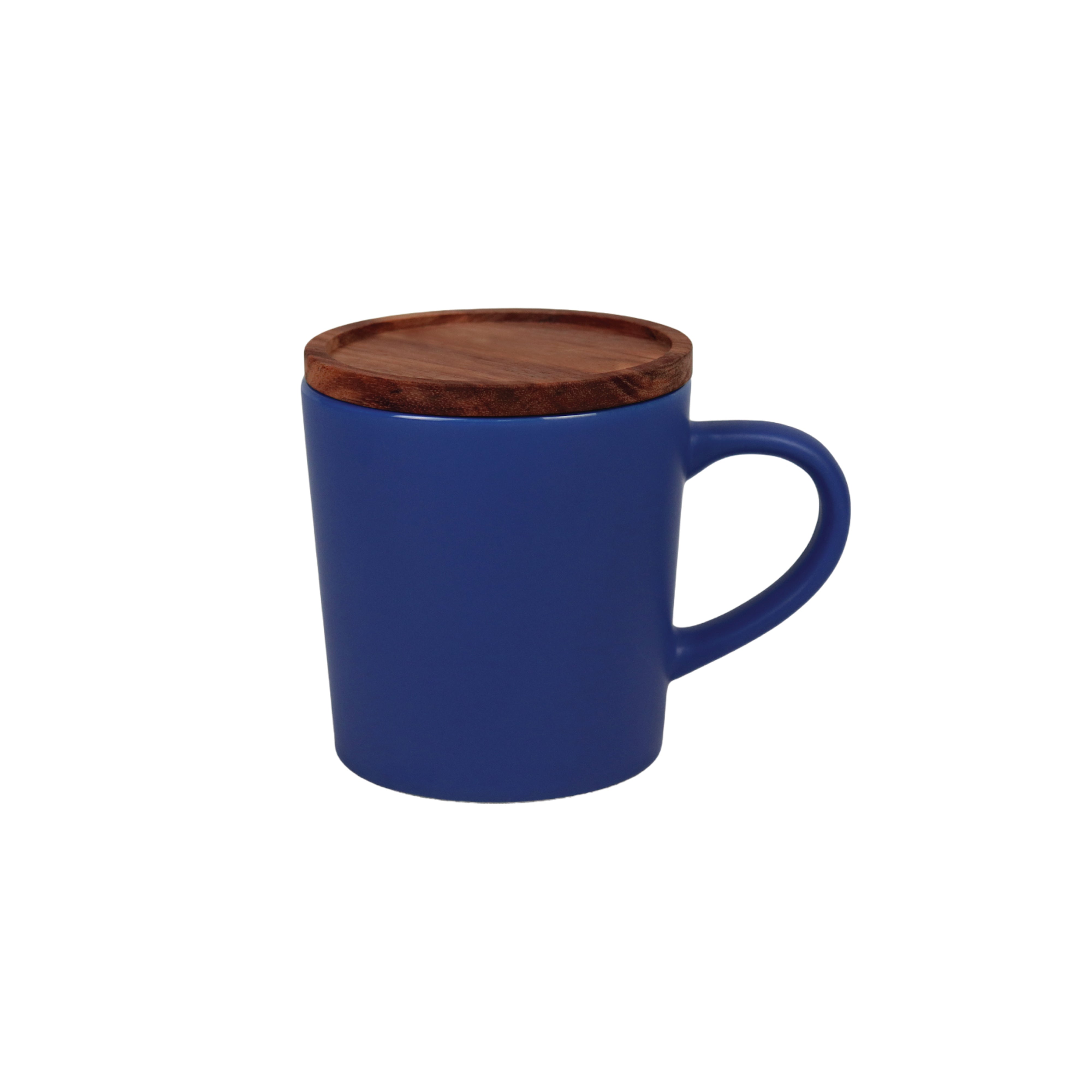2-551U Earth 16 oz Stone Ceramic Mug with Wood Lid