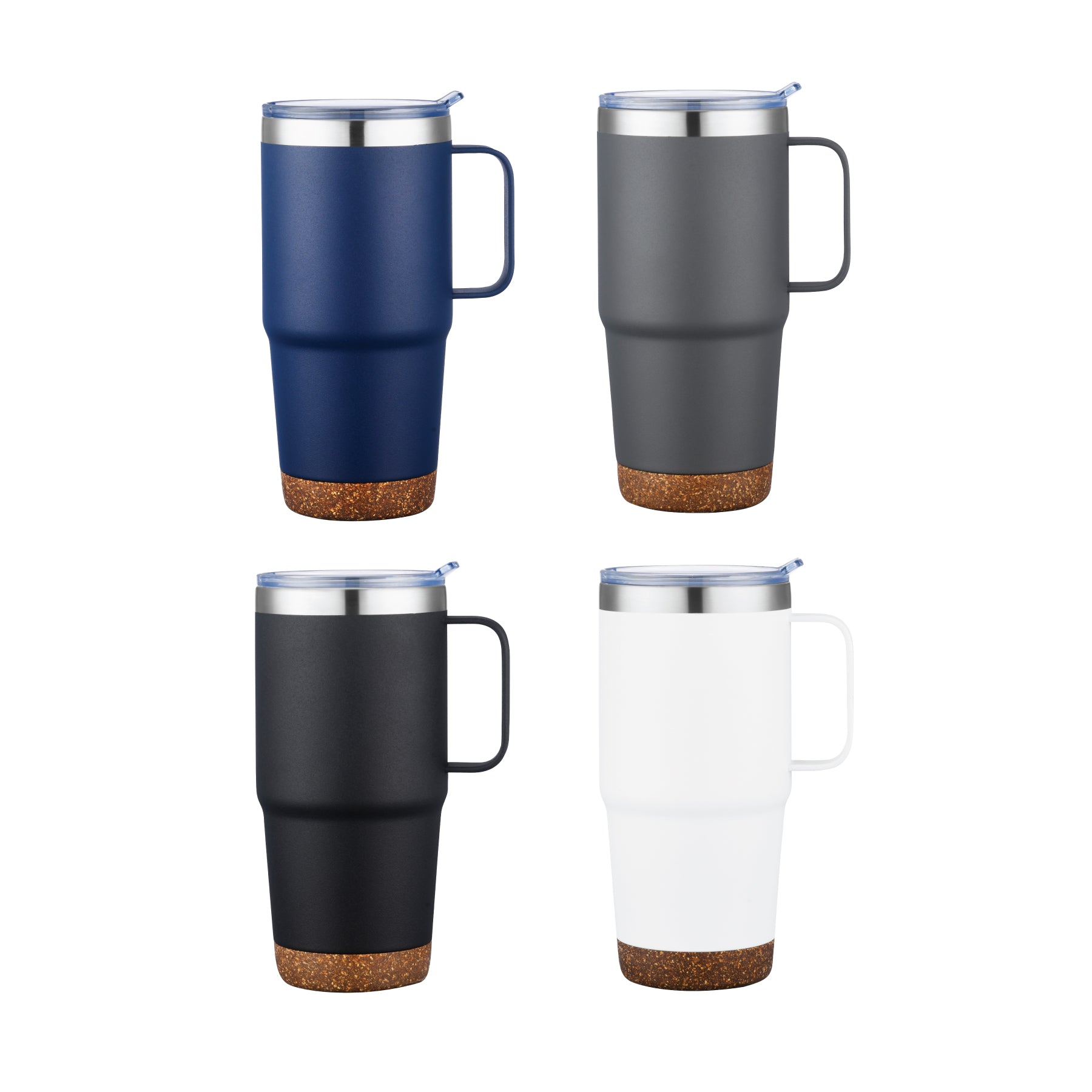 1-888U 24oz Stainless Travel Mug with Cork Bottom