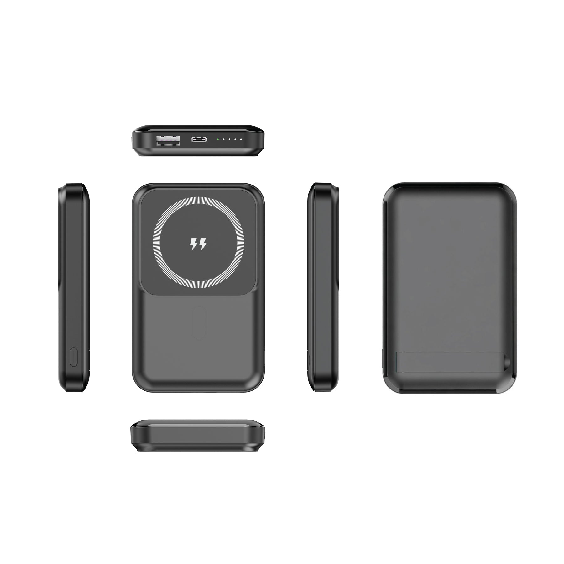291U 10k Magnetic Wireless Power Bank with Glow Indicator and Kickstand