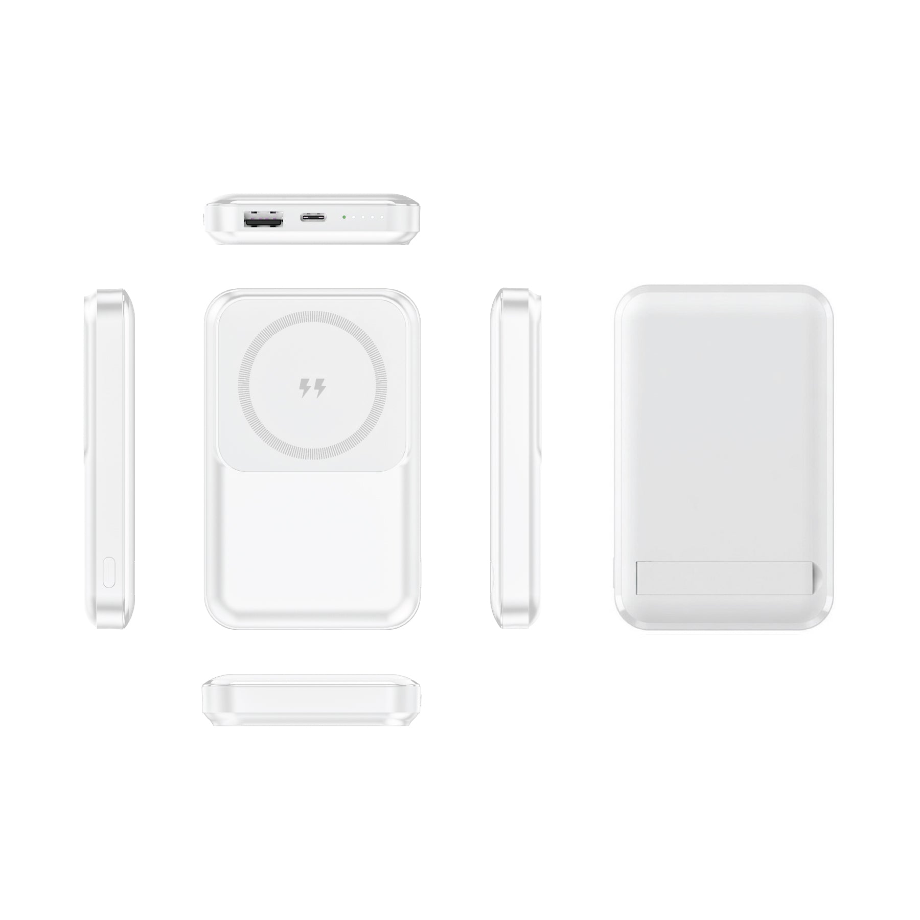 291U 10k Magnetic Wireless Power Bank with Glow Indicator and Kickstand