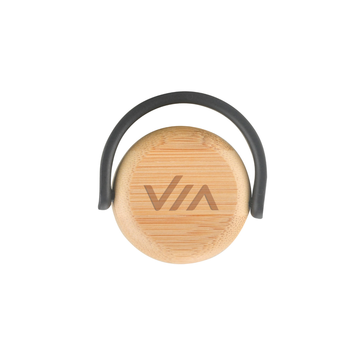 4-332U Vivid 21oz Ribbed Bamboo Carry Glass Bottle