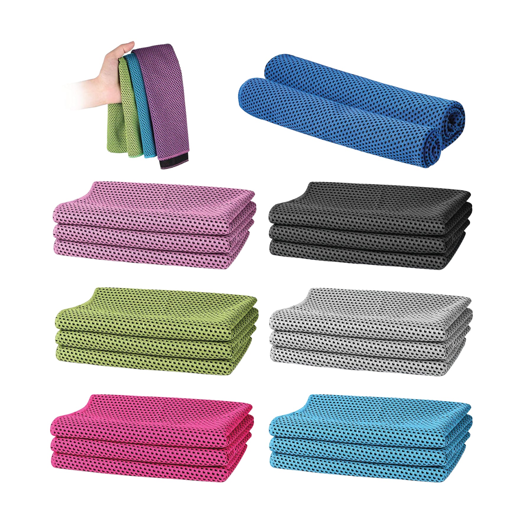 453TN Full Color Large Premium Cooling Towel (40"L x 12"W)