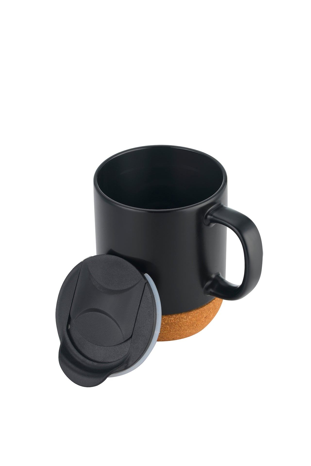 2-333U 12oz Cork Base Ceramic Mug w/ Lid