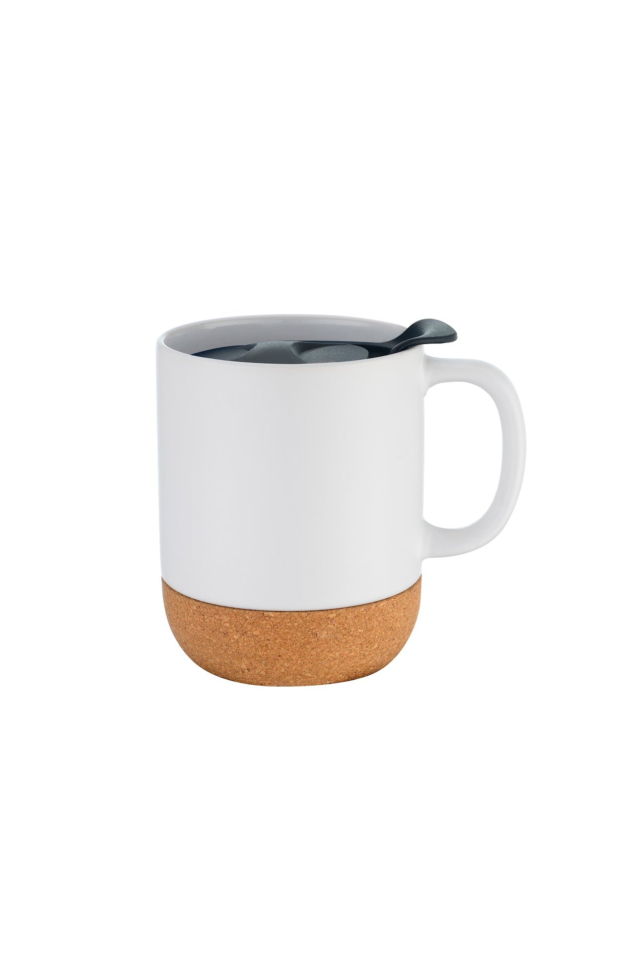 2-333U 12oz Cork Base Ceramic Mug w/ Lid