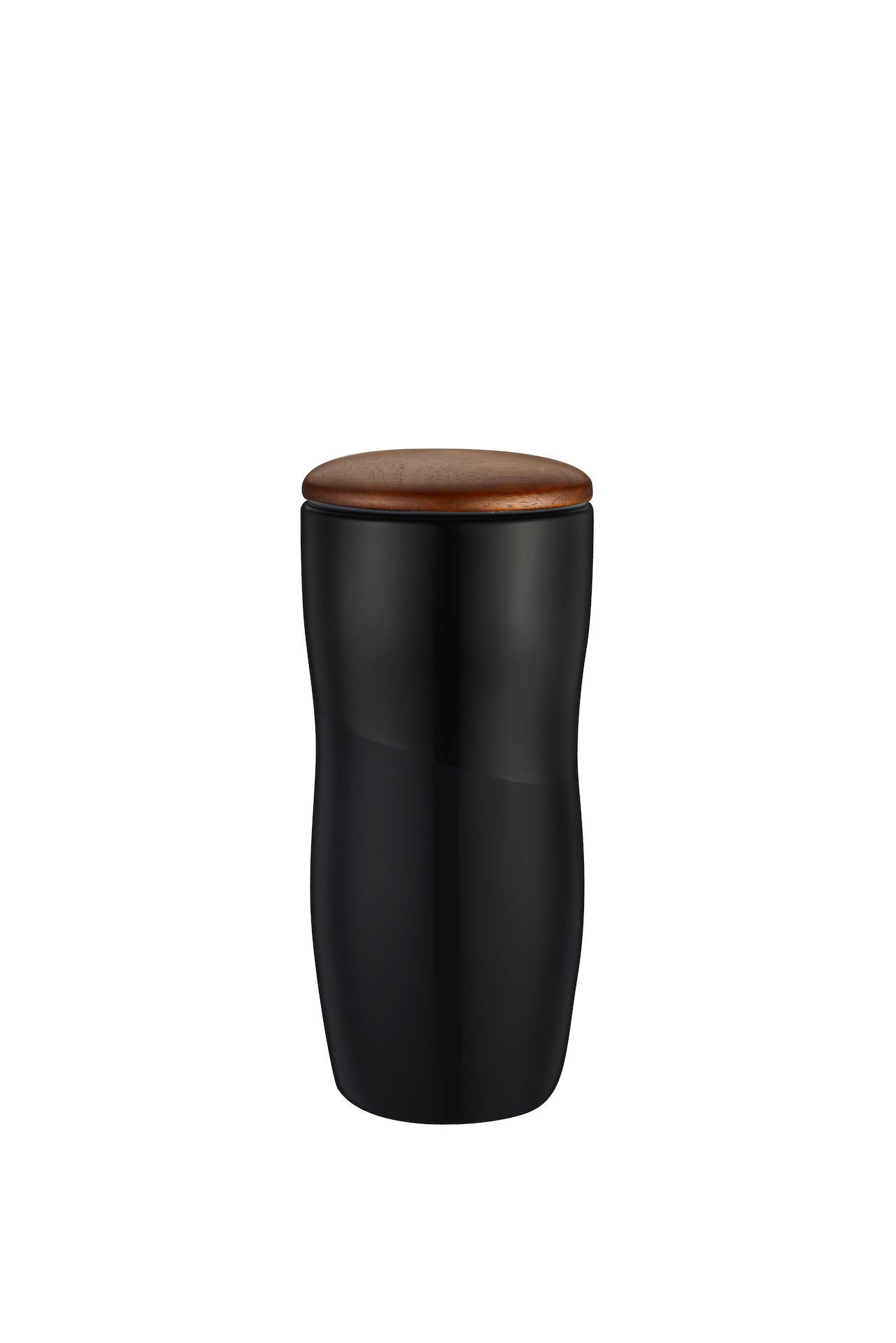 2-788U 12oz Double Wall Ceramic Tumbler w/ Wood Lid