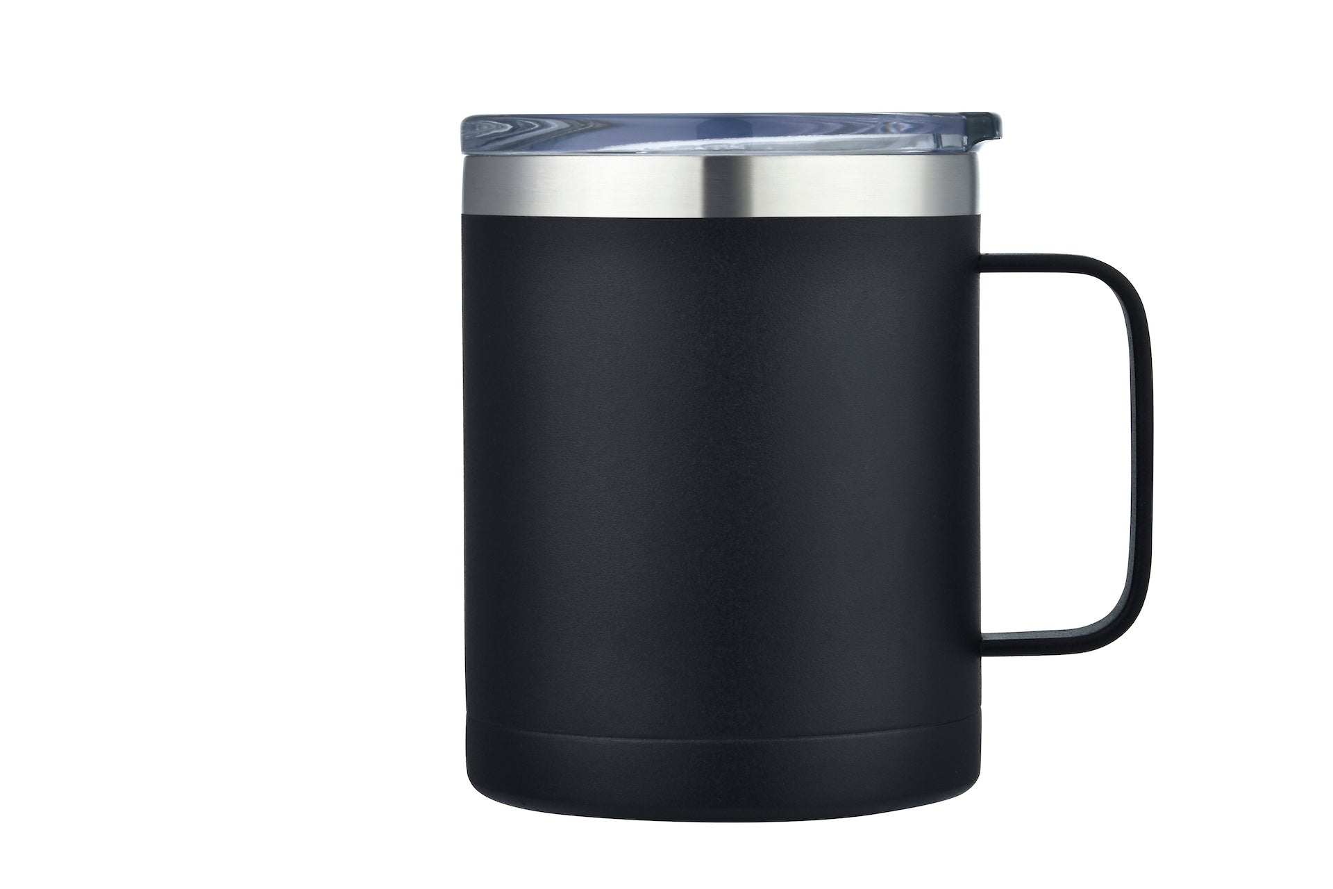 1-621U 14oz Powder Coated Stainless Vacuum Camp Mug w/ Handle