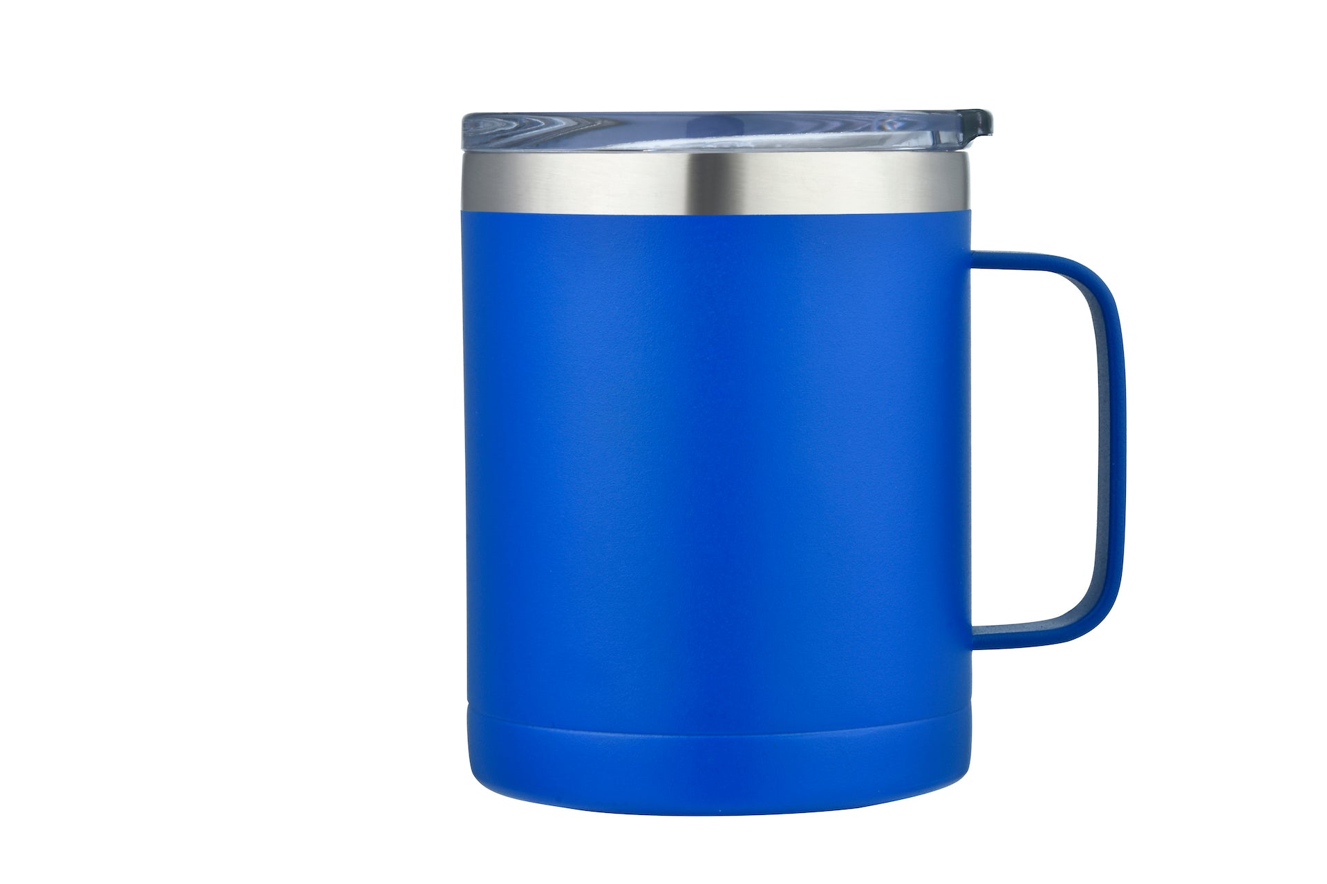 1-621U 14oz Powder Coated Stainless Vacuum Camp Mug w/ Handle