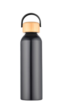1-522U 24 oz Recycled Aluminum Bottle with Bamboo Lid