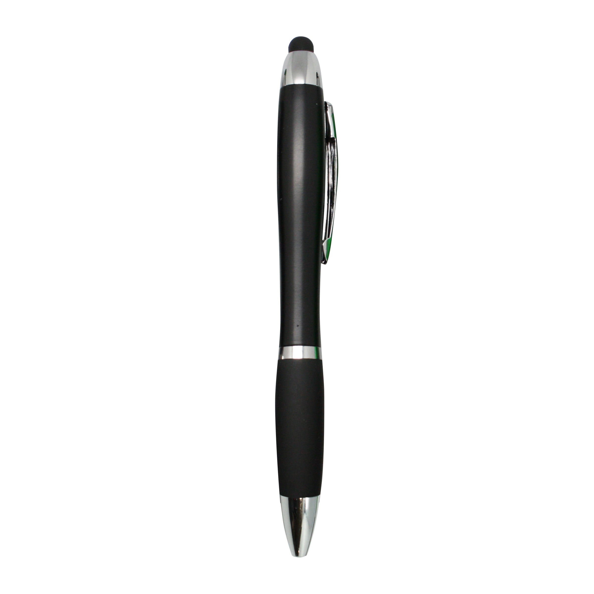 KP10019PS Curvy Plastic Light Up Pen with Stylus