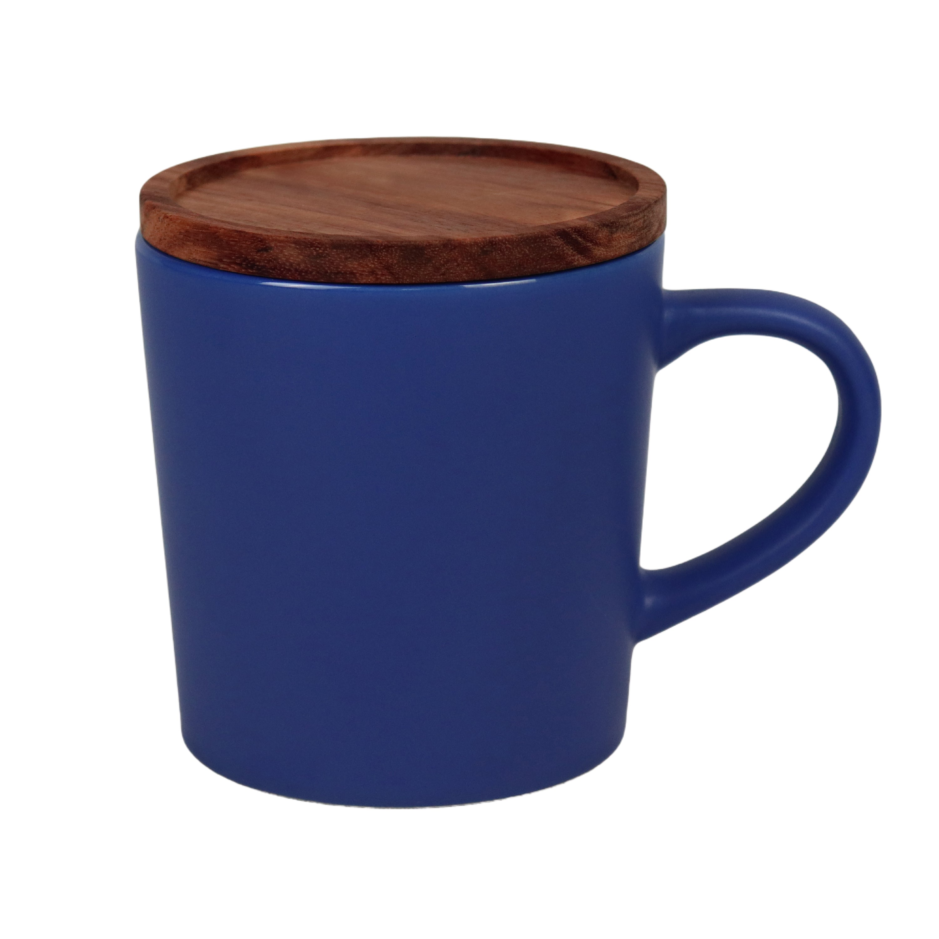 2-551U Earth 16 oz Stone Ceramic Mug with Wood Lid
